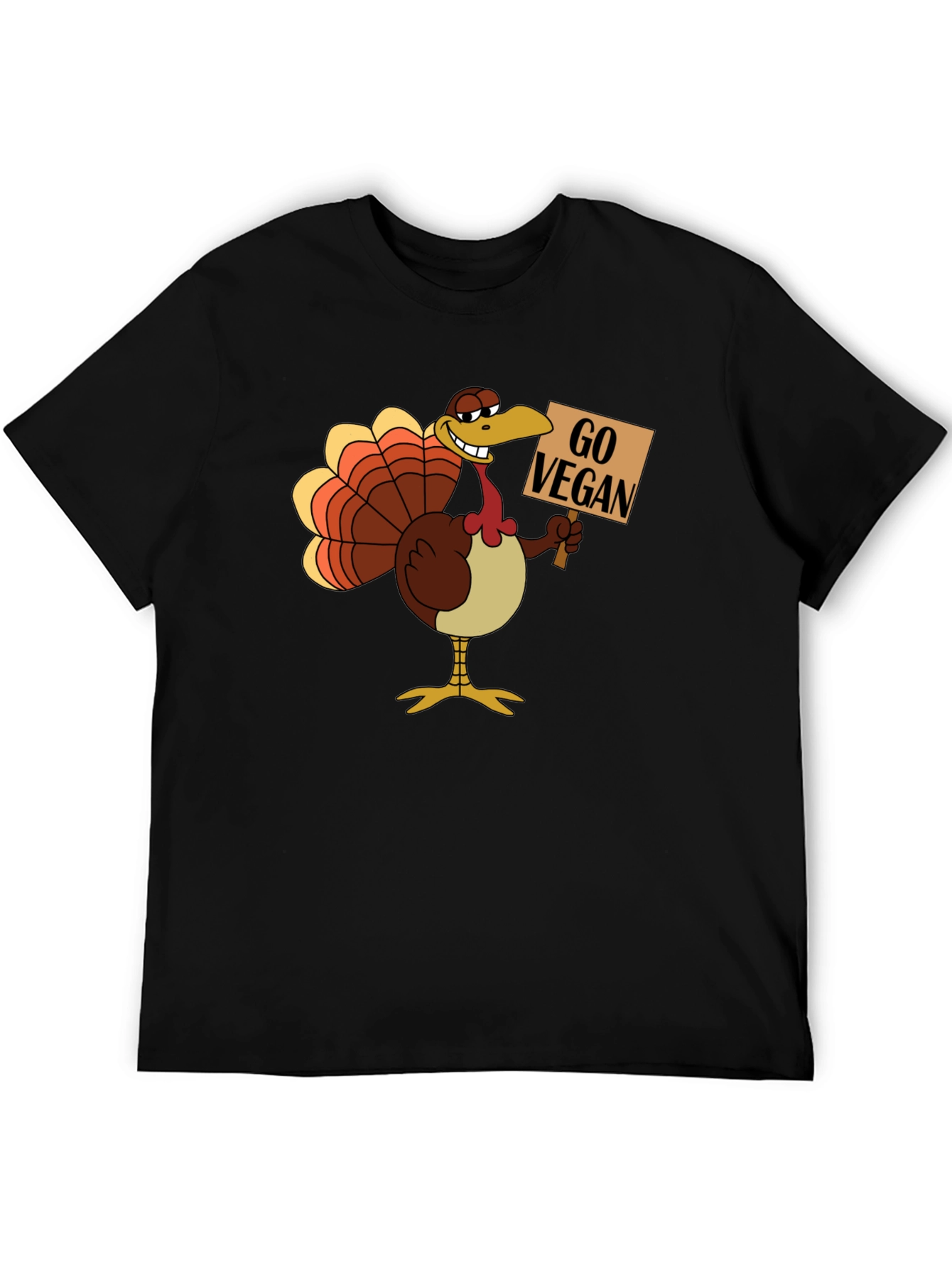Go Vegan Turkey Graphic T-Shirt