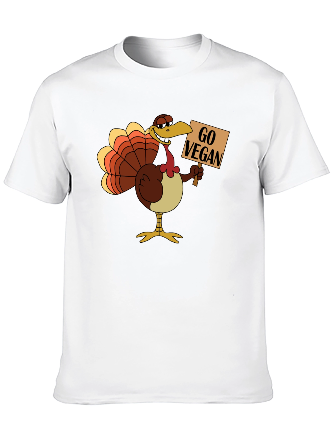 Go Vegan Turkey Graphic T-Shirt