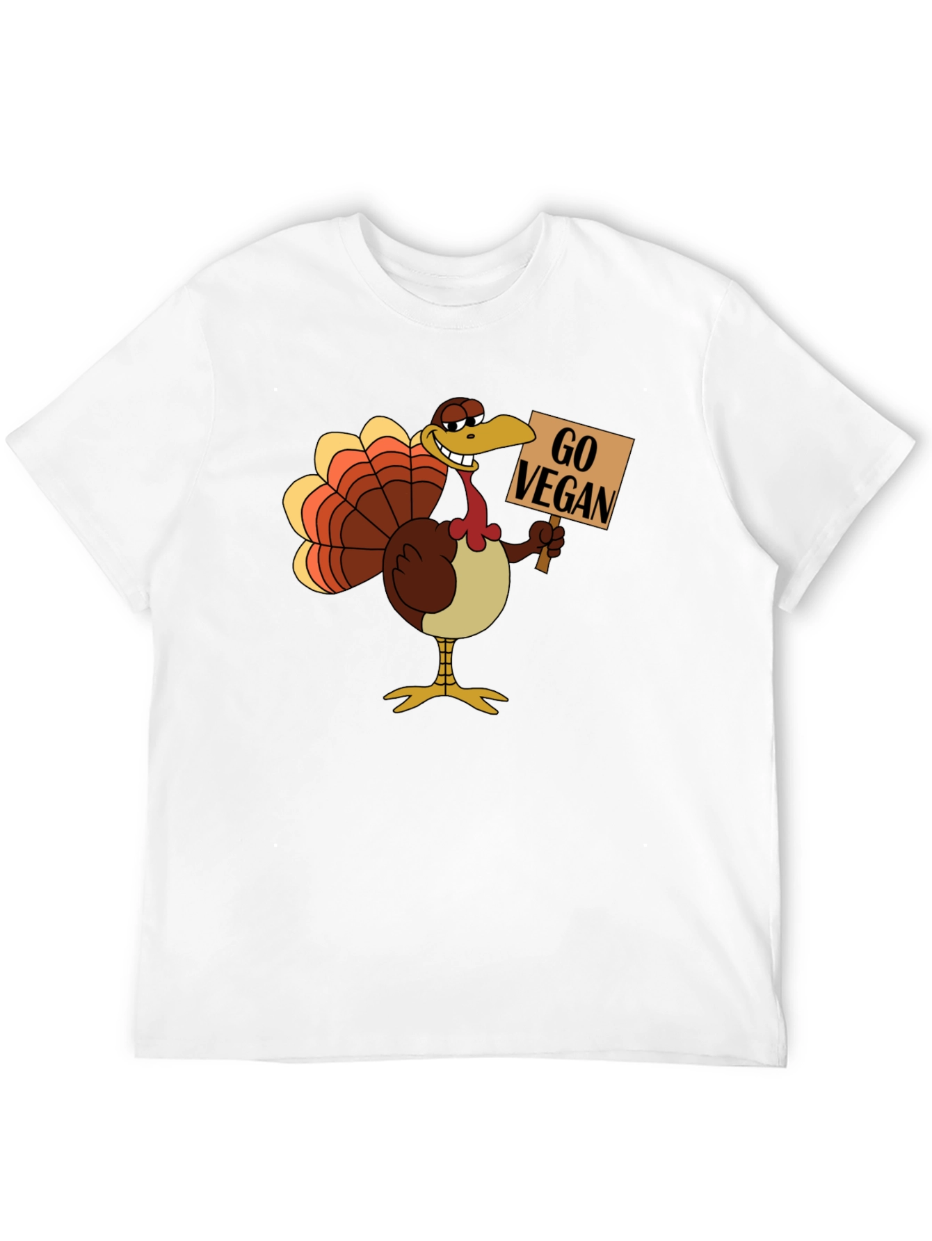 Go Vegan Turkey Graphic T-Shirt