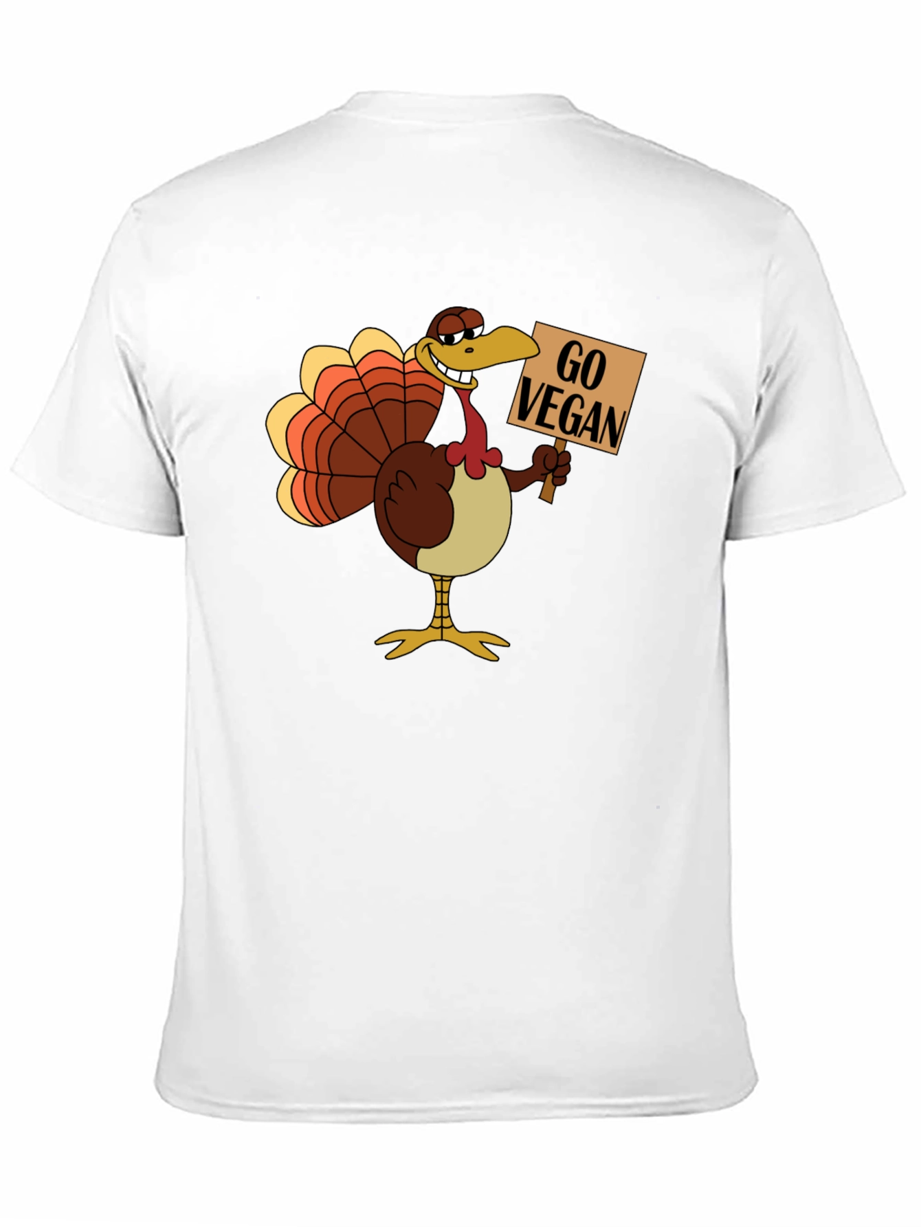 Go Vegan Turkey Graphic T-Shirt