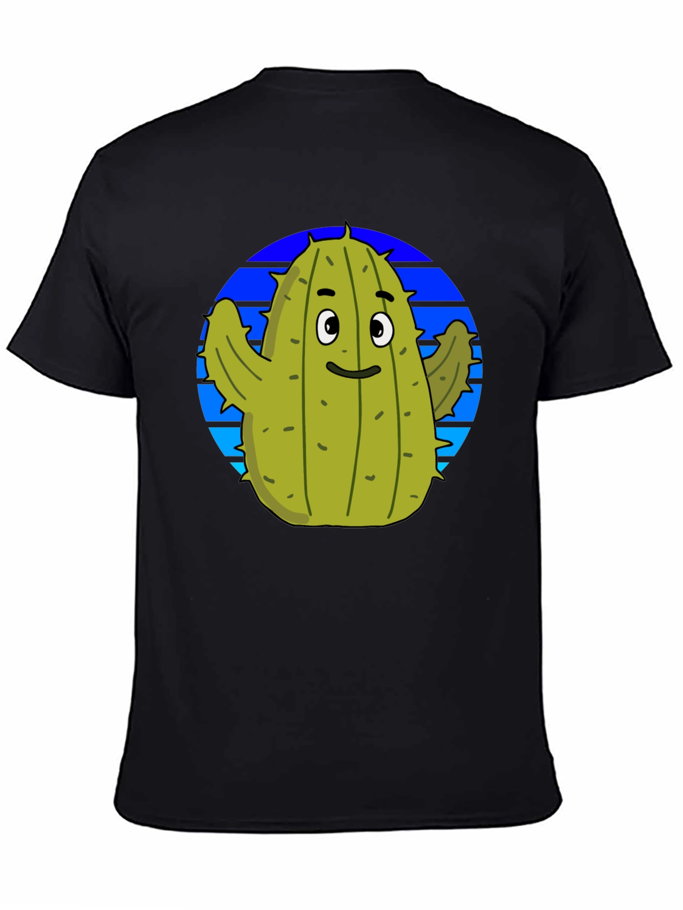 Cactus Graphic Tee - Trendy Black T-Shirt