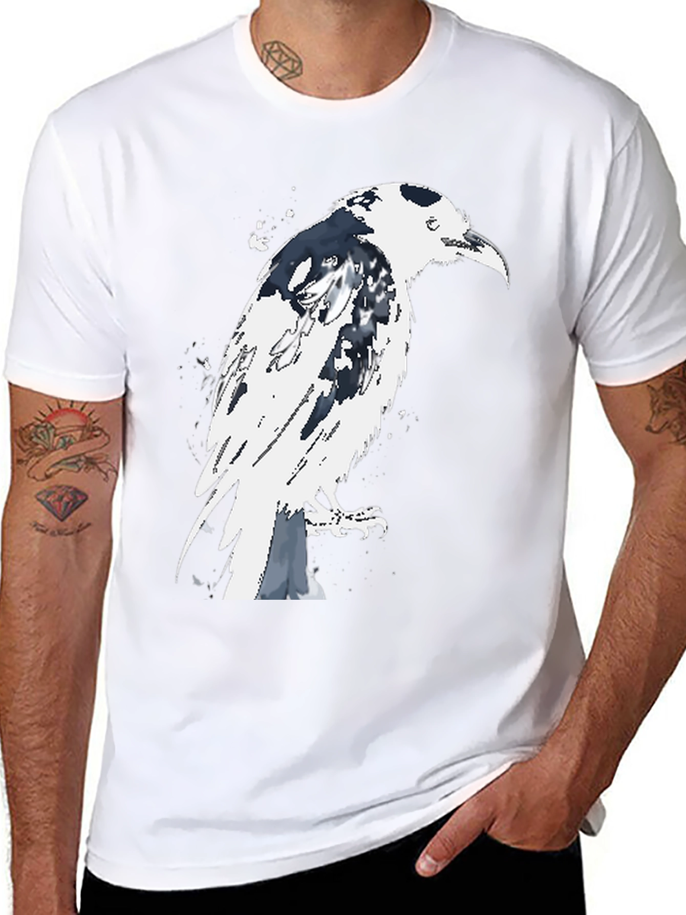 Raven Graphic Tee - Mens Black T-Shirt