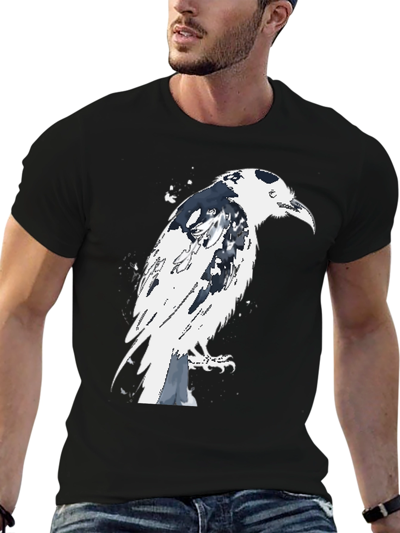 Raven Graphic Tee - Mens Black T-Shirt
