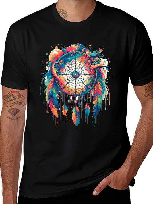 Dreamcatcher Graphic Tee - Colorful Boho Design