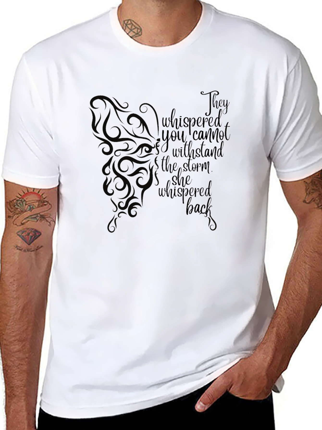 Empowering She Whispered Back Graphic T-Shirt