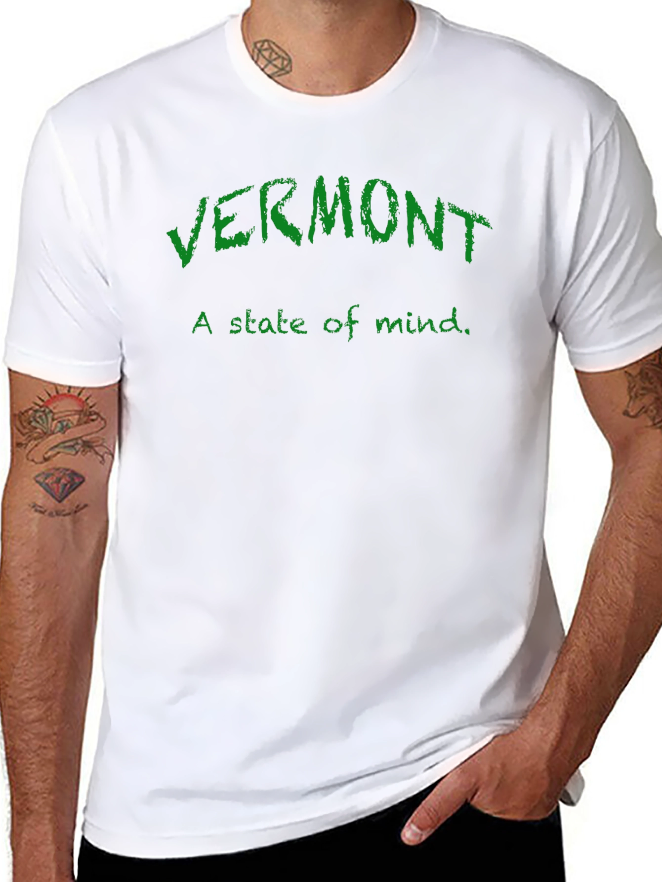 Vermont State of Mind T-Shirt - Black Cotton Tee