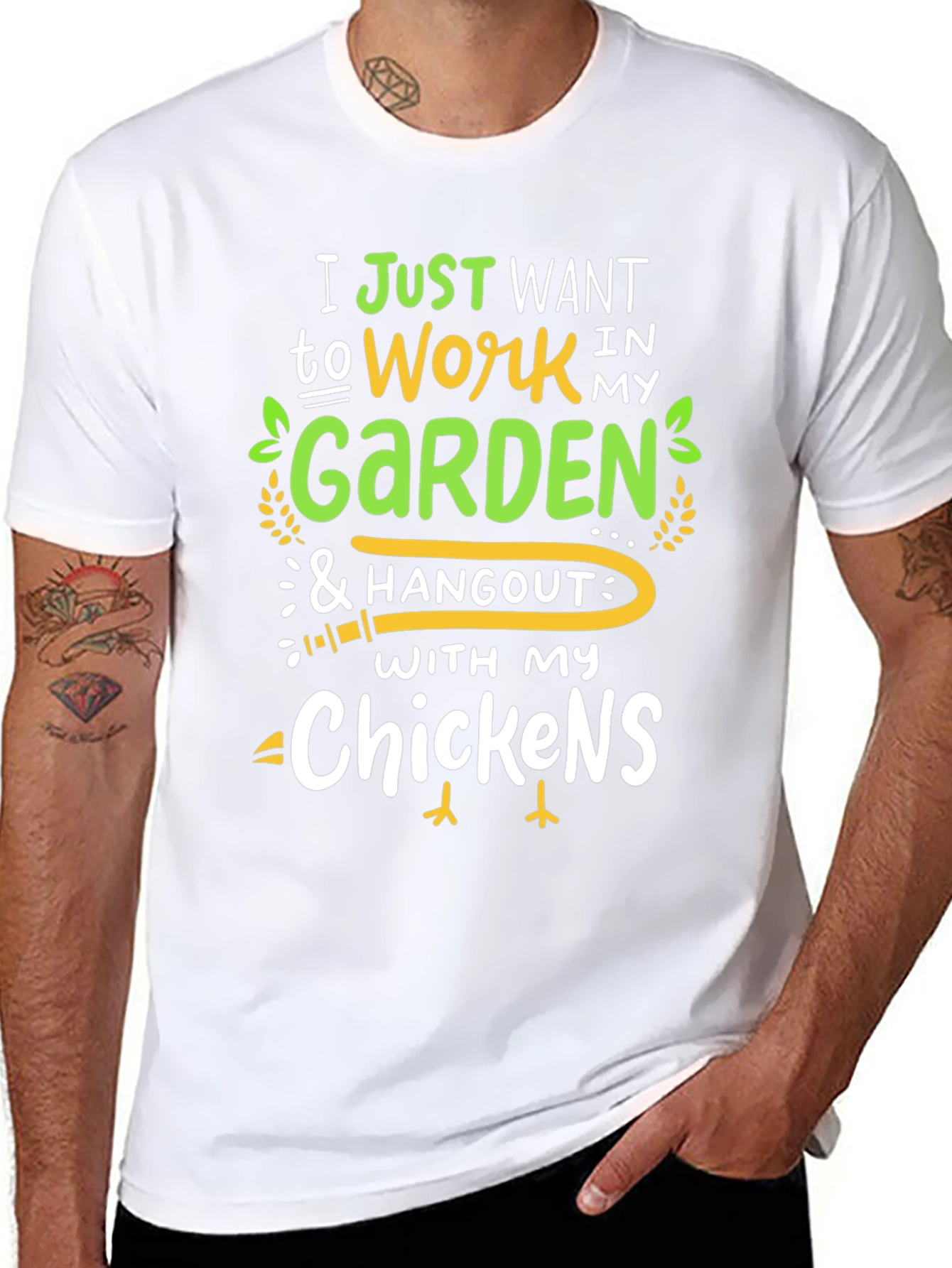 Garden & Chickens T-Shirt - Work Hangout