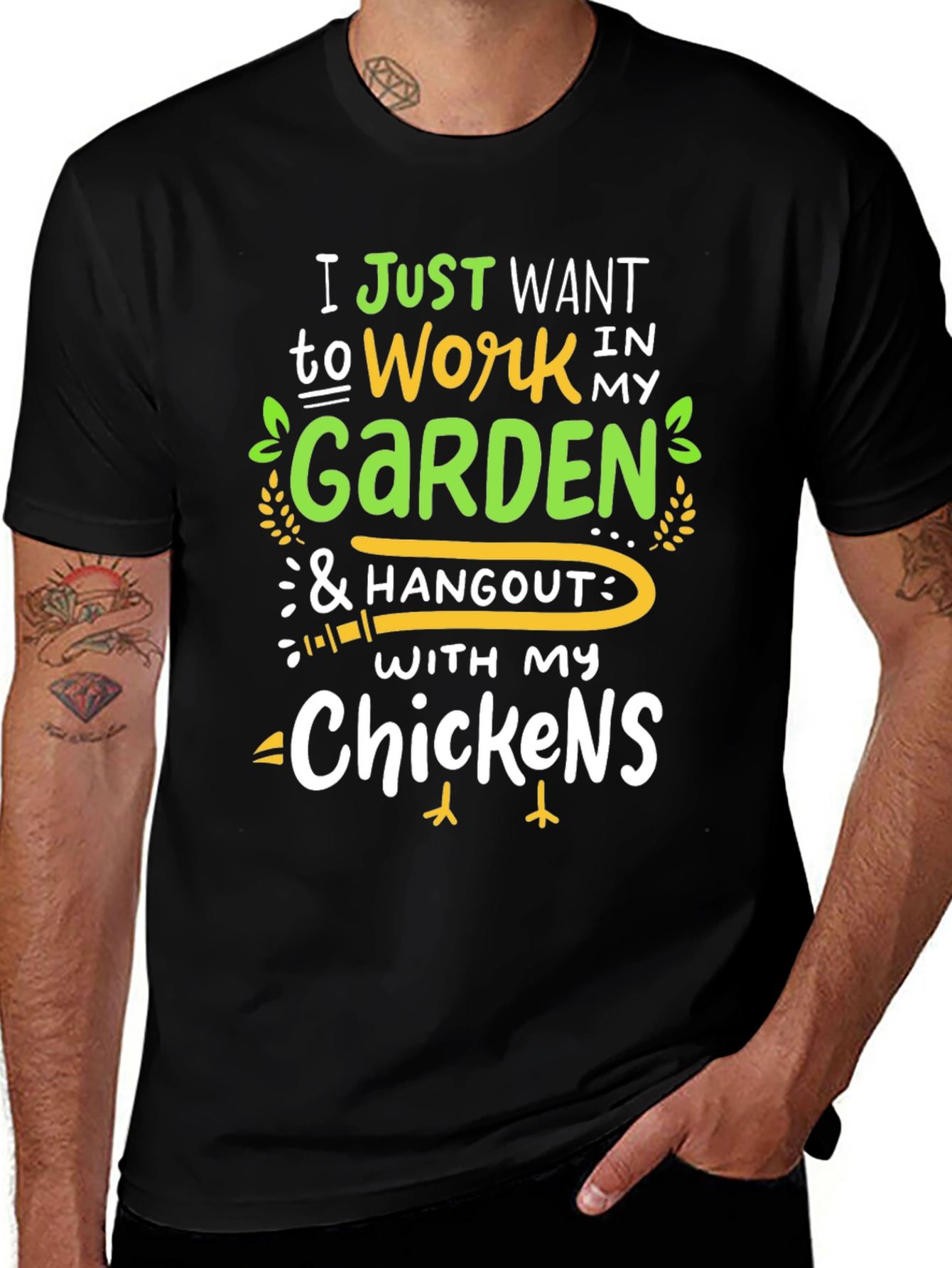 Garden & Chickens T-Shirt - Work Hangout