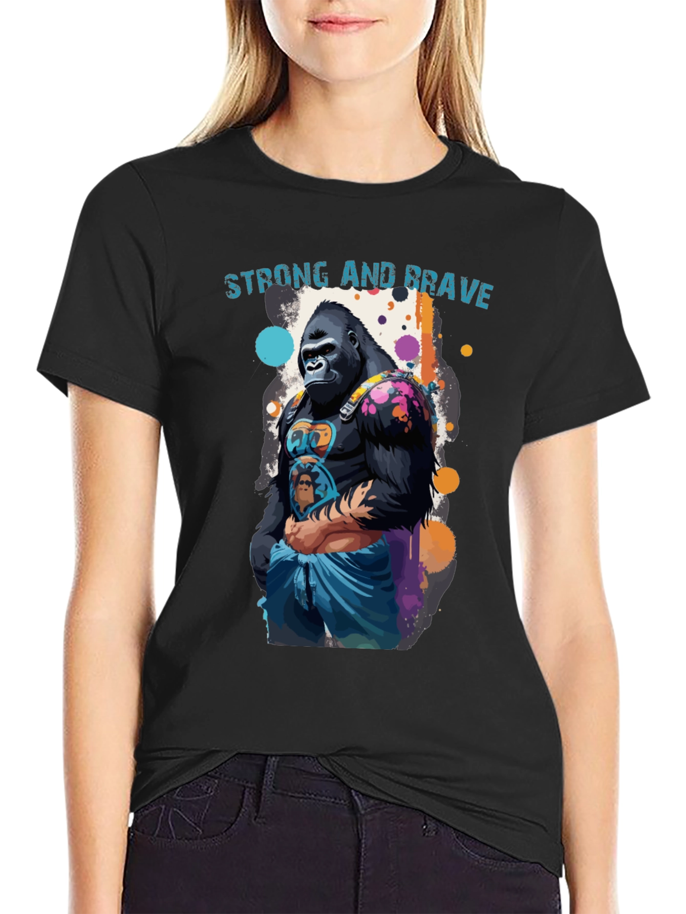 Strong & Brave Gorilla Graphic T-Shirt