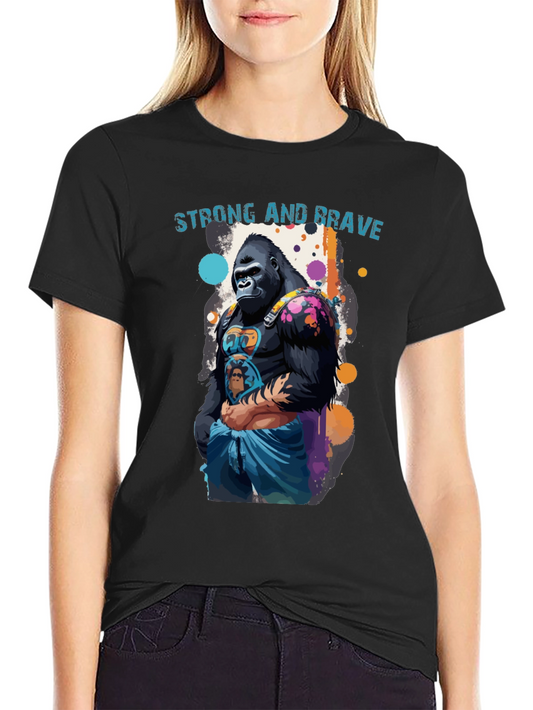 Strong & Brave Gorilla Graphic T-Shirt