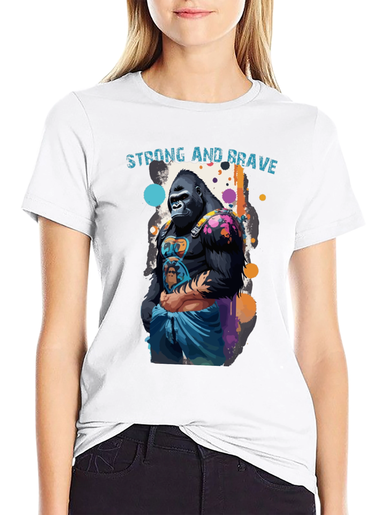 Strong & Brave Gorilla Graphic T-Shirt