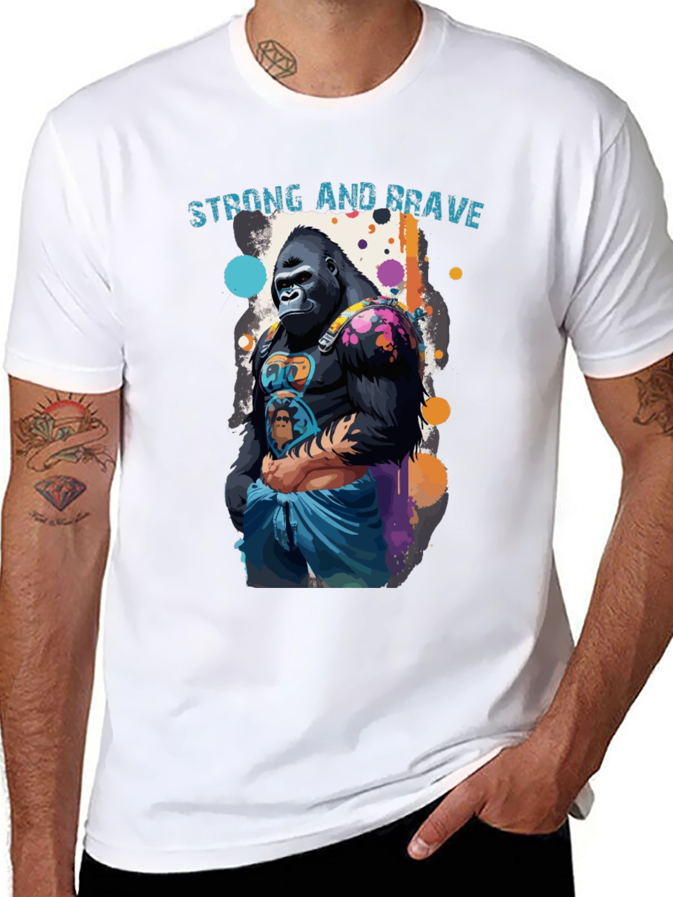 Strong & Brave Gorilla Graphic T-Shirt