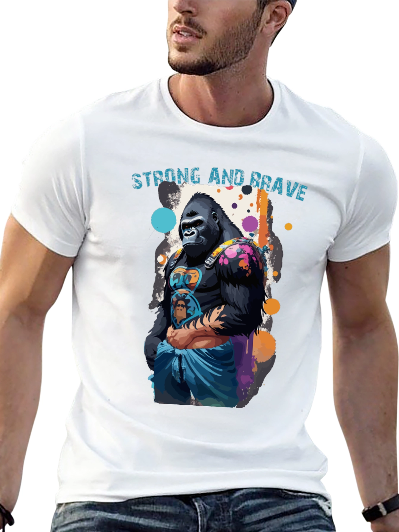 Strong & Brave Gorilla Graphic T-Shirt
