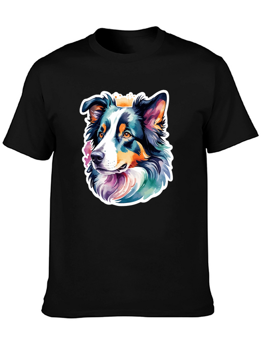 Colorful Dog Graphic Tee - Trendy Pet Lover Shirt