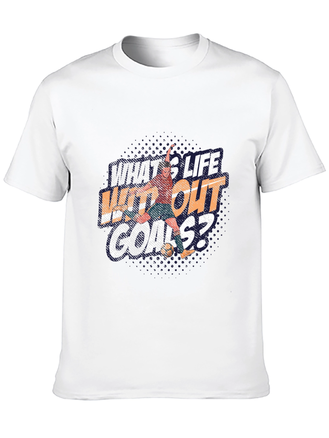 Soccer Life Goals Black Graphic T-Shirt