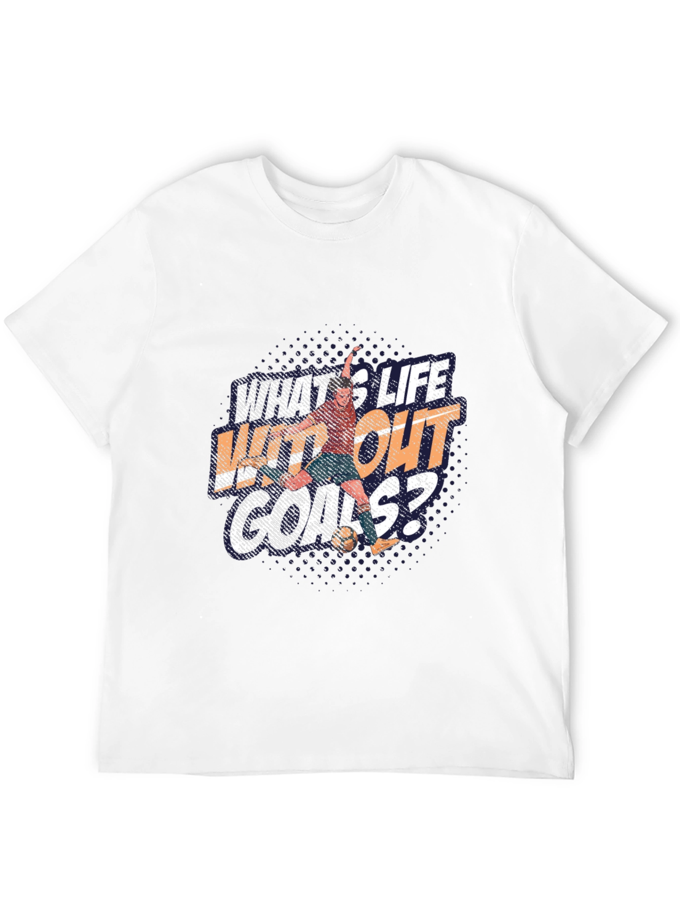 Soccer Life Goals Black Graphic T-Shirt