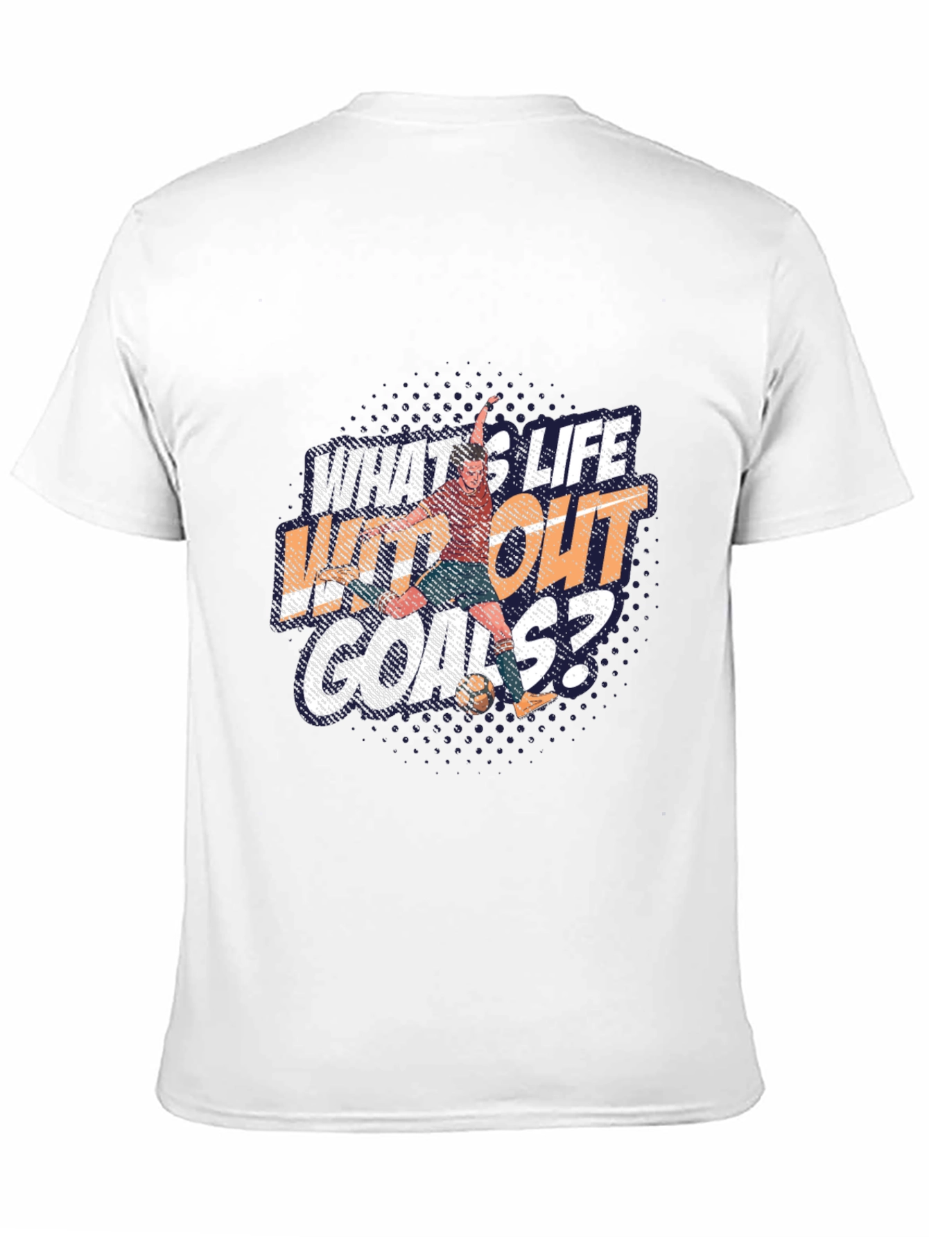 Soccer Life Goals Black Graphic T-Shirt