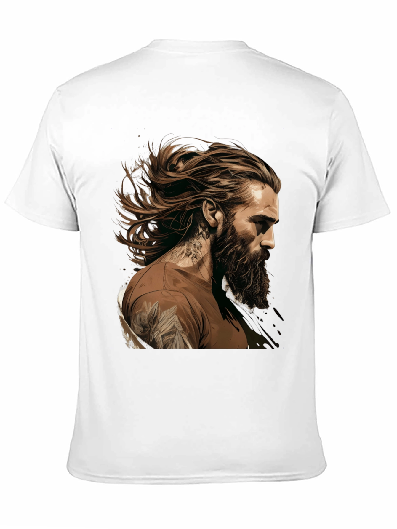 Bearded Man Graphic Tee - Black Casual Shirt