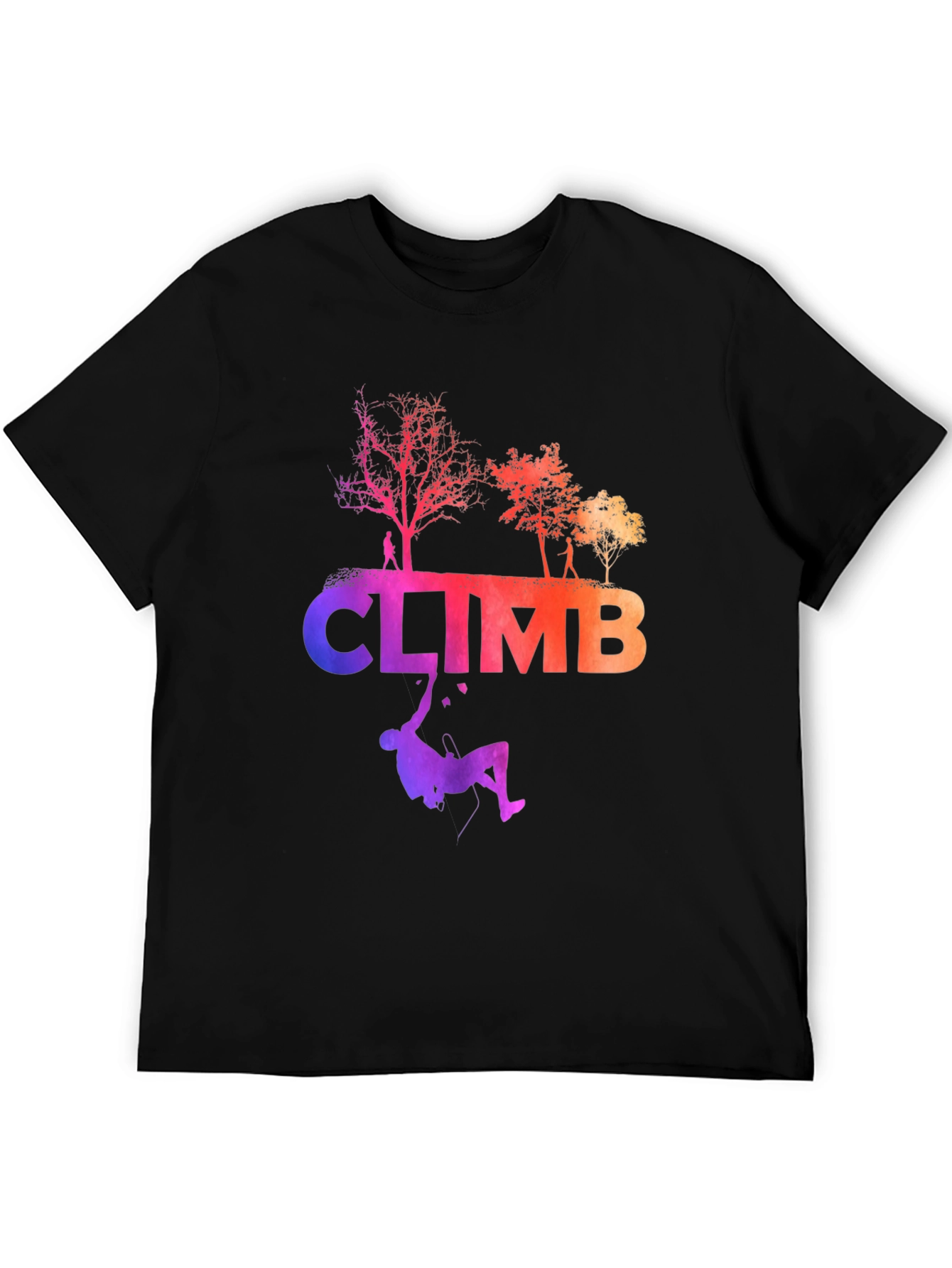 Climb Graphic Tee - Black Cotton Blend