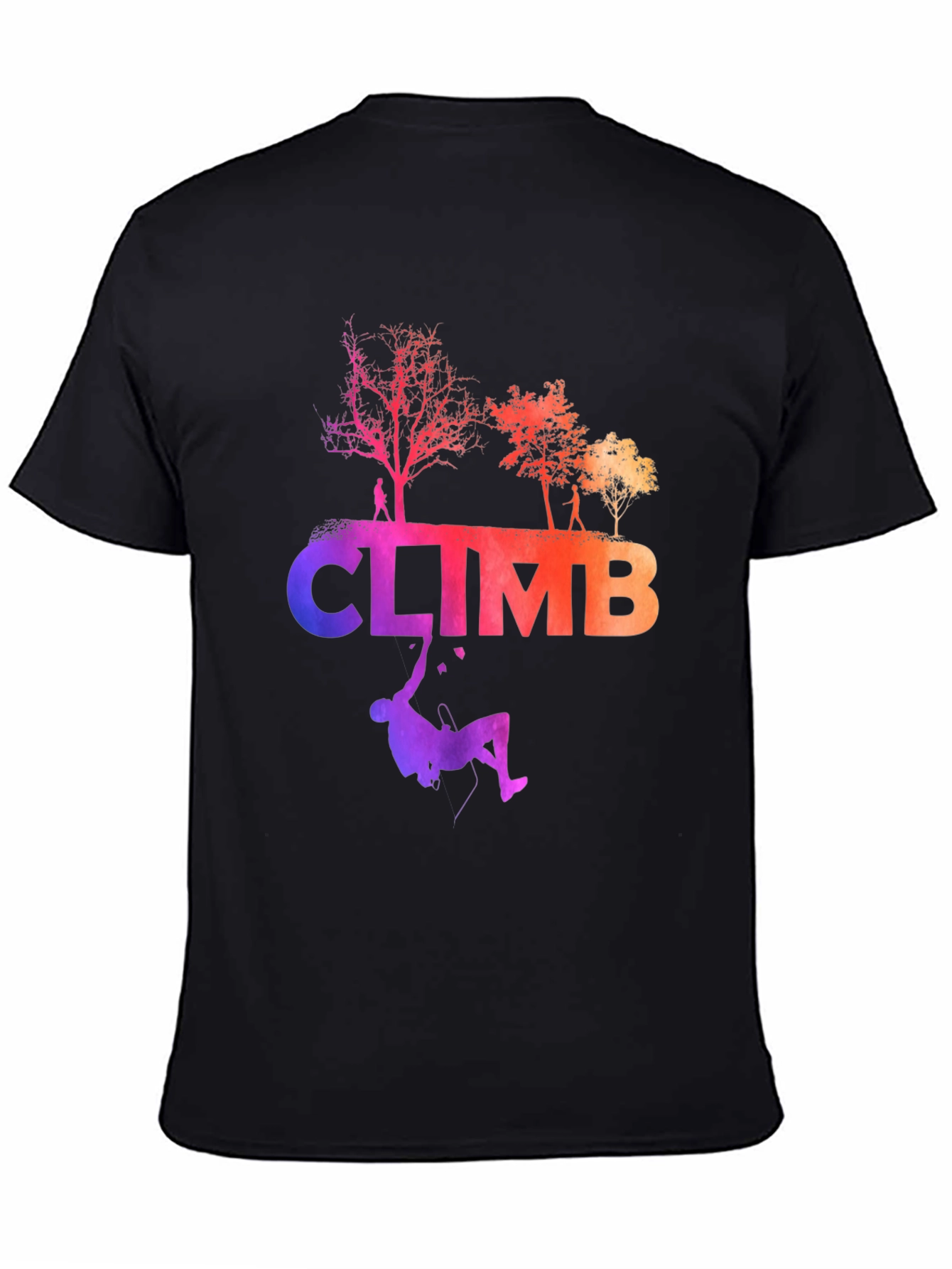 Climb Graphic Tee - Black Cotton Blend