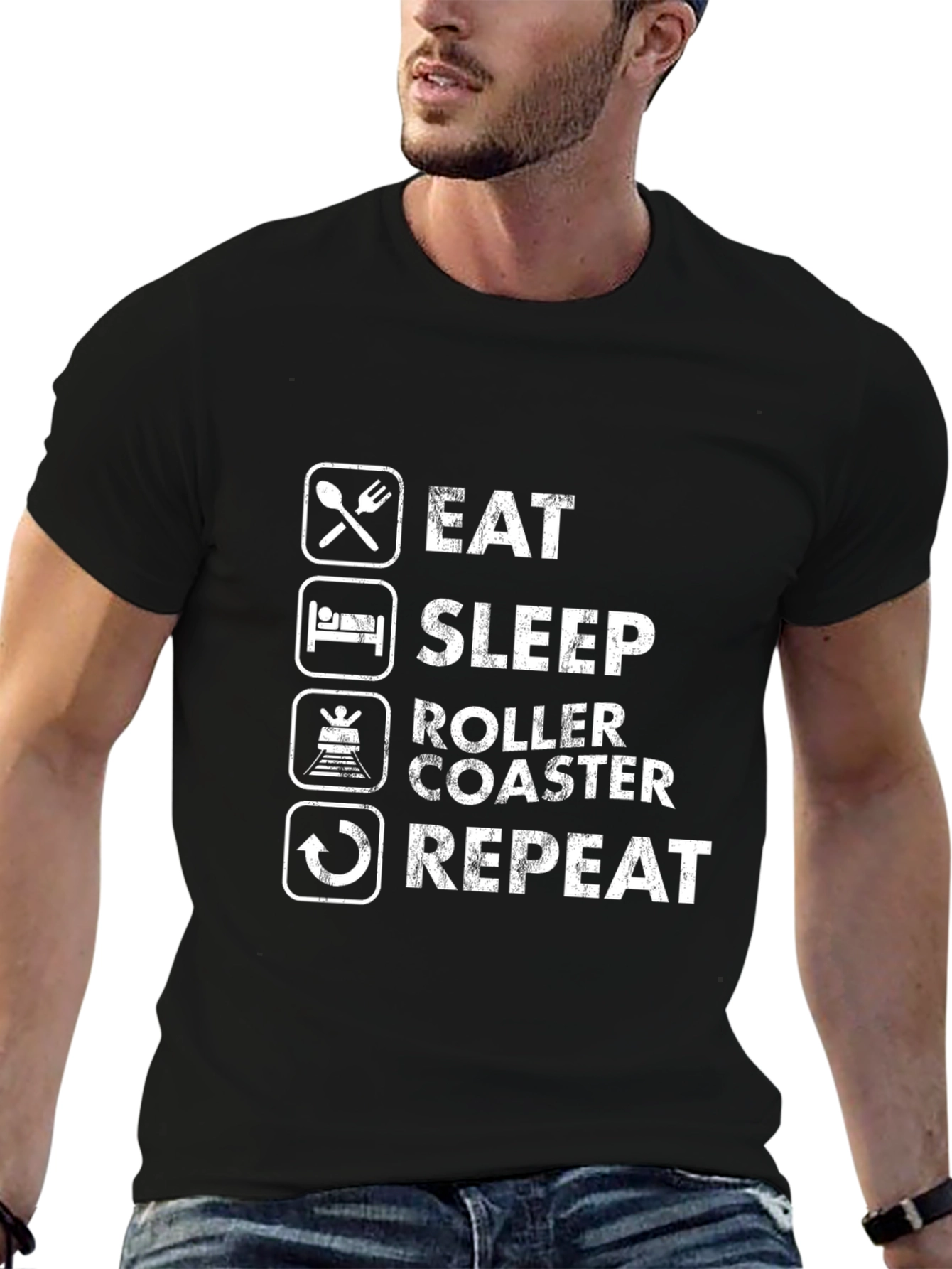 Eat Sleep Roller Coaster Repeat T-Shirt