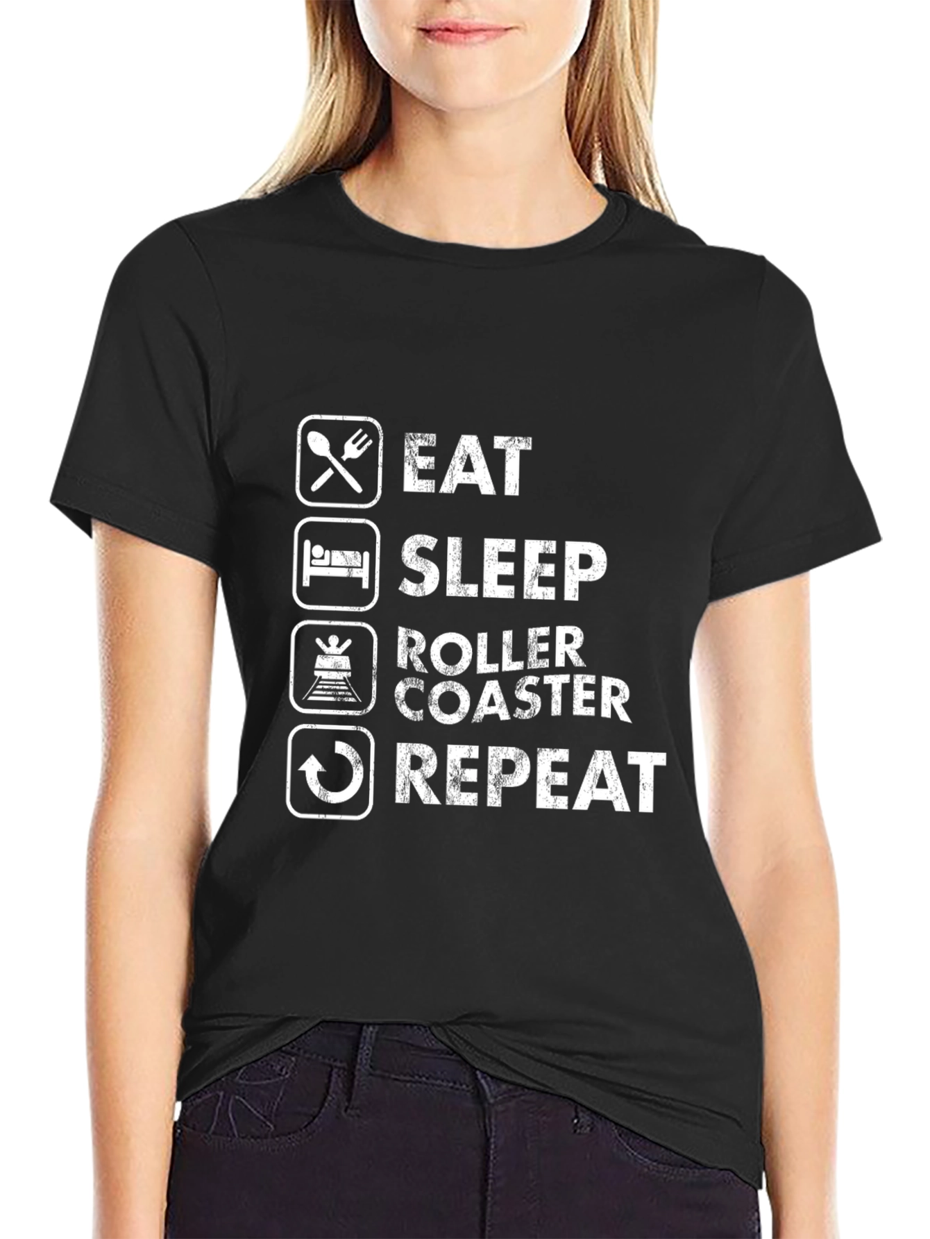 Eat Sleep Roller Coaster Repeat T-Shirt