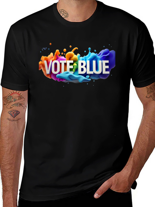 Vote Blue Colorful Graphic Tee