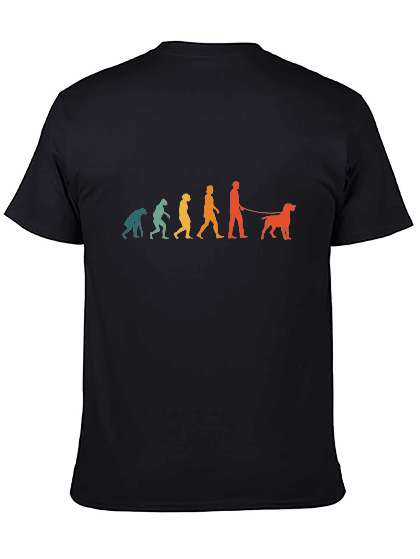Evolution of Dog Walker Black T-Shirt