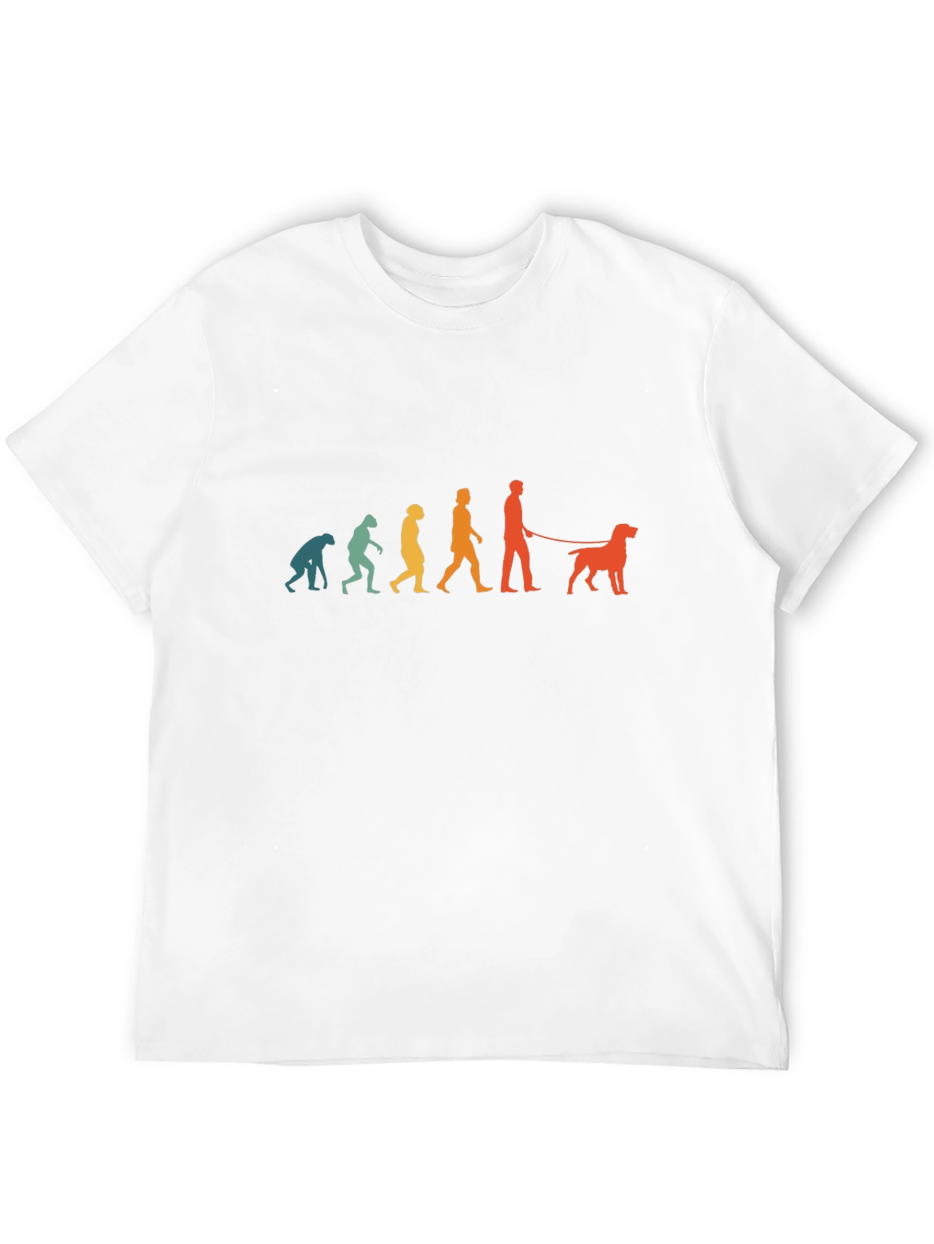 Evolution of Dog Walker Black T-Shirt