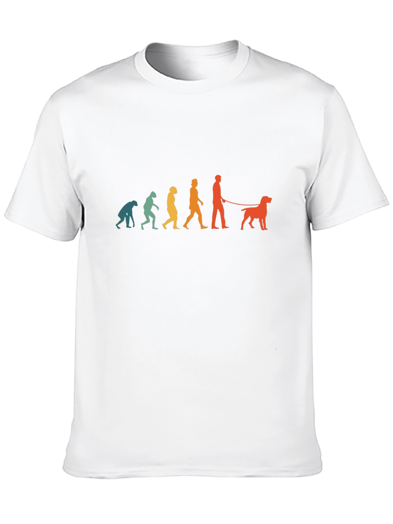 Evolution of Dog Walker Black T-Shirt