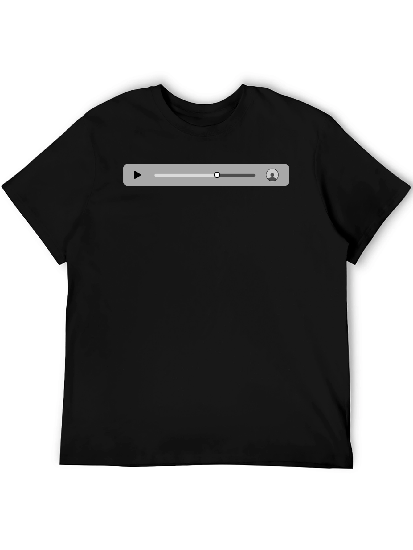 Mens Black Media Player T-Shirt