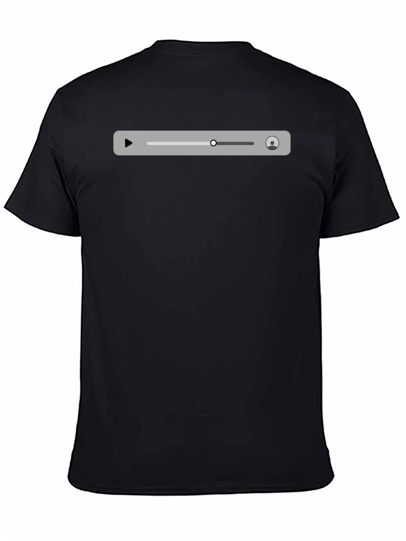 Mens Black Media Player T-Shirt