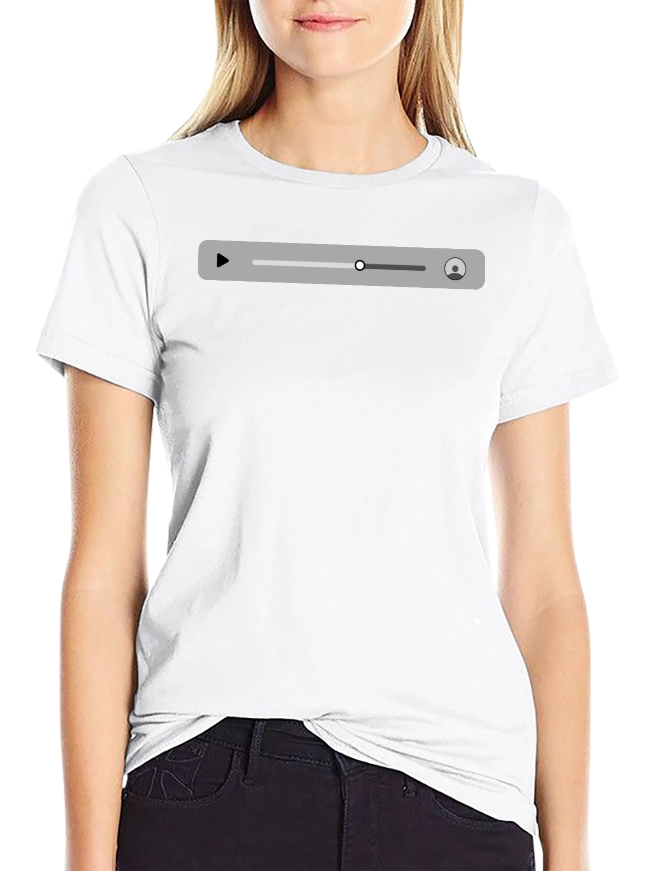 Mens Black Media Player T-Shirt