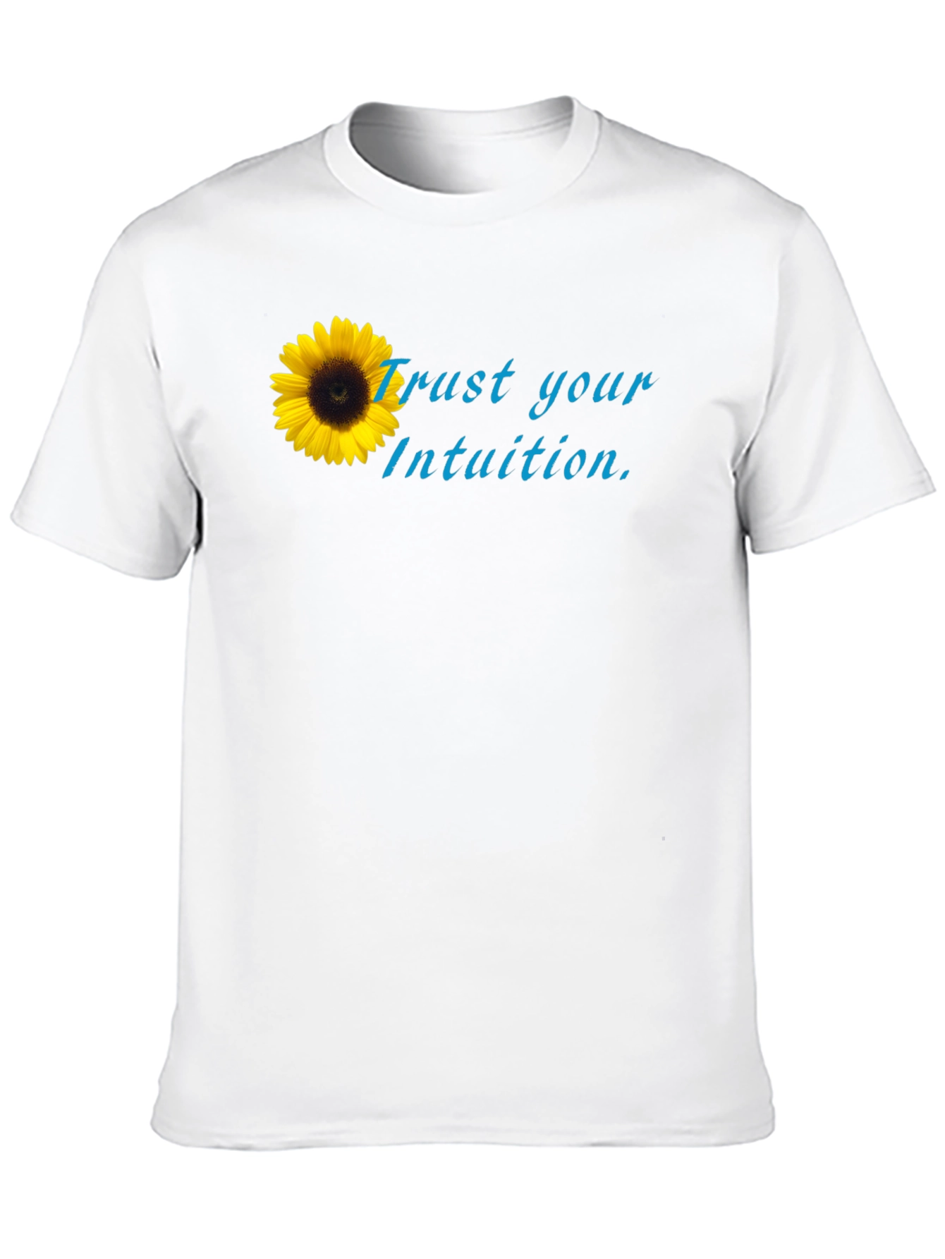 Trust Your Intuition Sunflower Black Tee