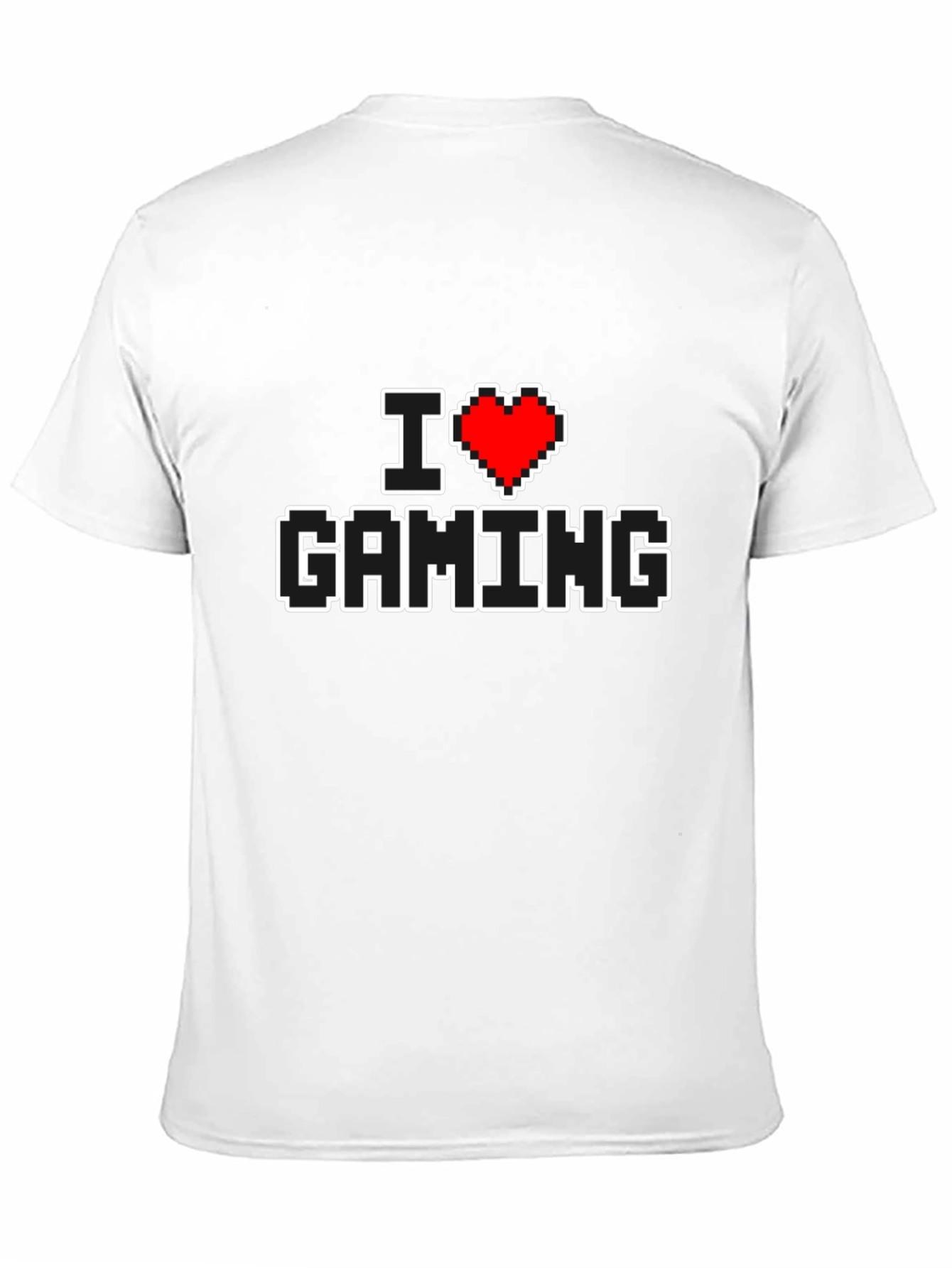 I Love Gaming Pixel Art Black T-Shirt