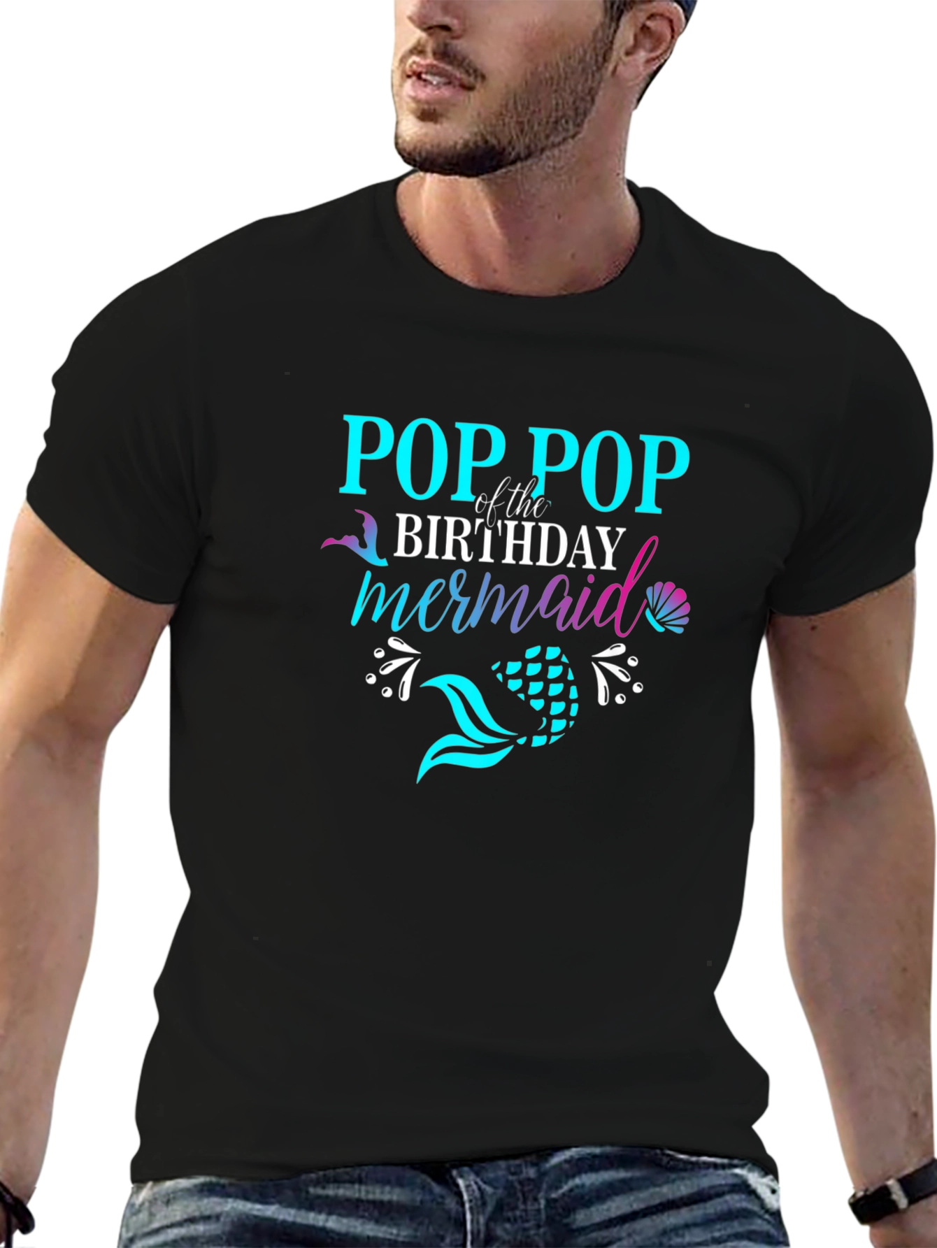 Pop Pop Birthday Mermaid T-Shirt