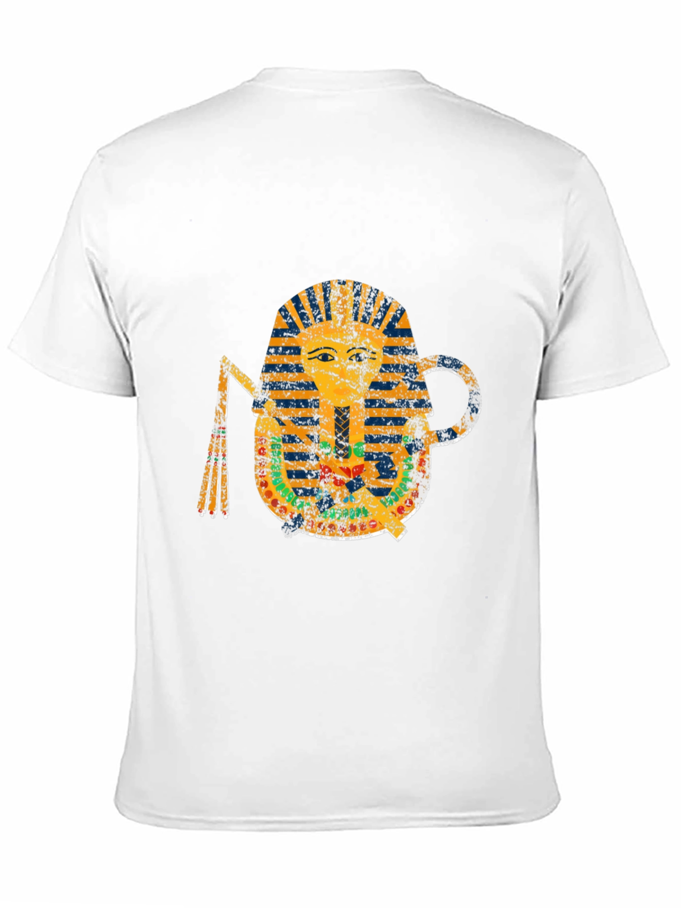 Distressed Pharaoh Graphic Tee - Egyptian King