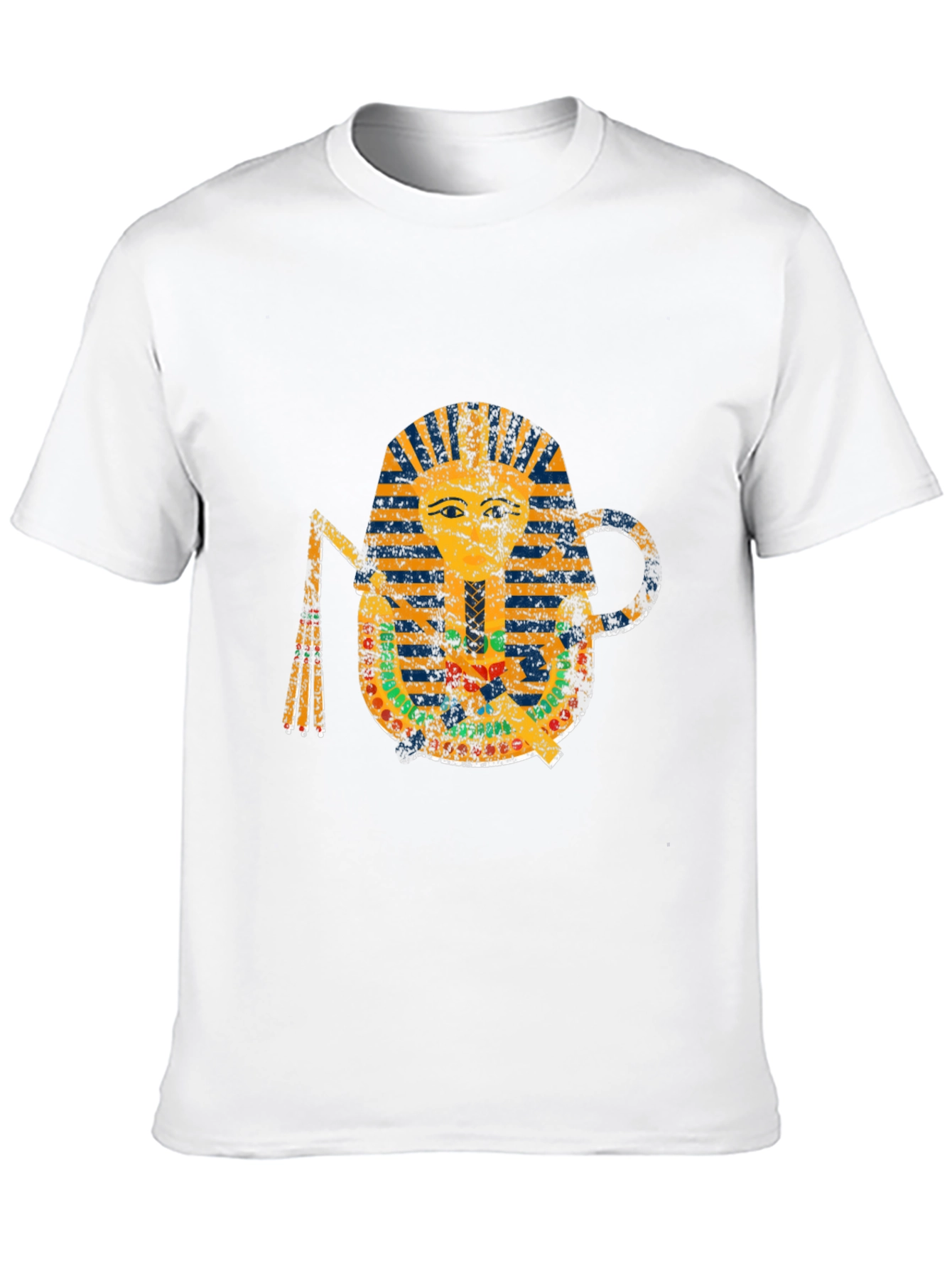 Distressed Pharaoh Graphic Tee - Egyptian King