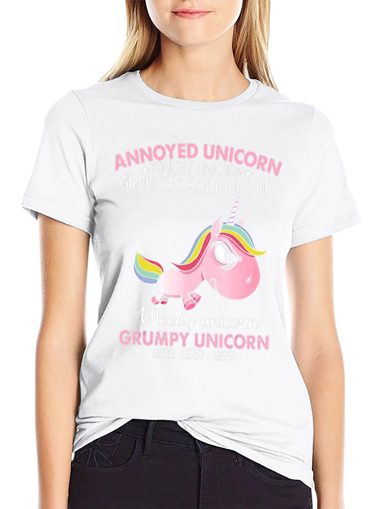 Annoyed Unicorn Grumpy Graphic Tee