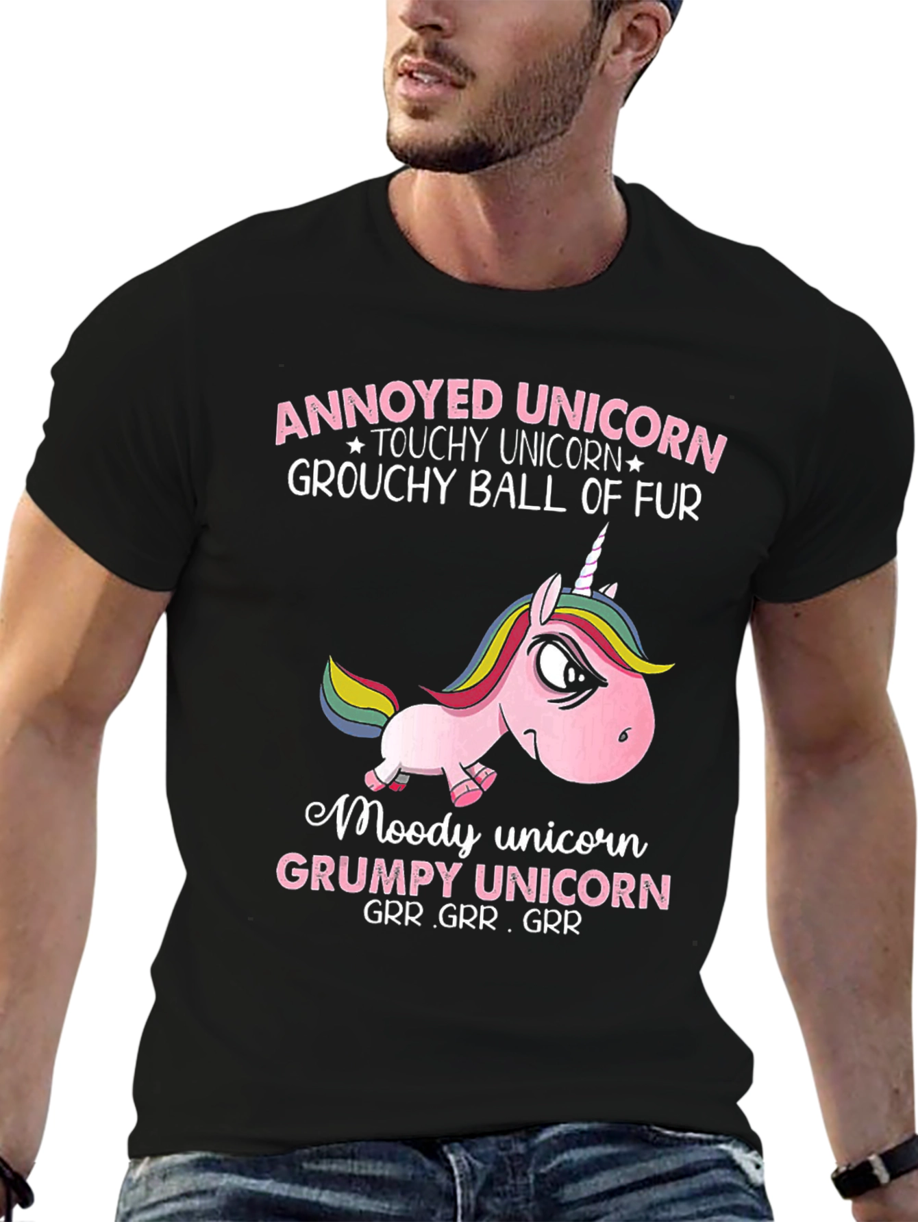Annoyed Unicorn Grumpy Graphic Tee
