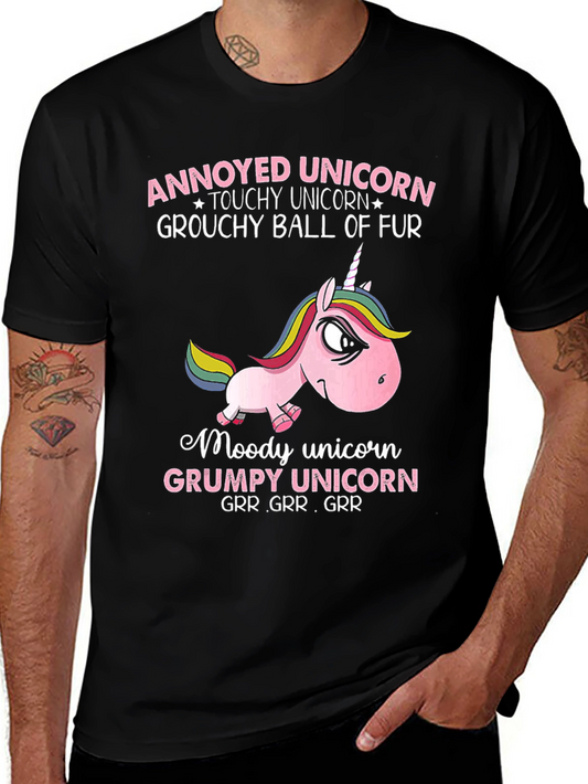 Annoyed Unicorn Grumpy Graphic Tee