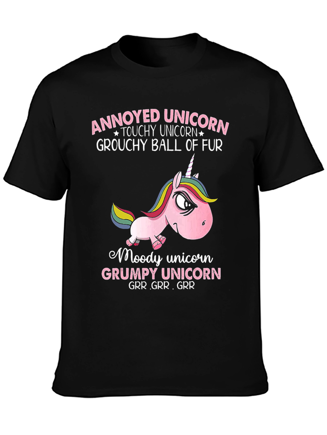 Annoyed Unicorn Grumpy Graphic Tee