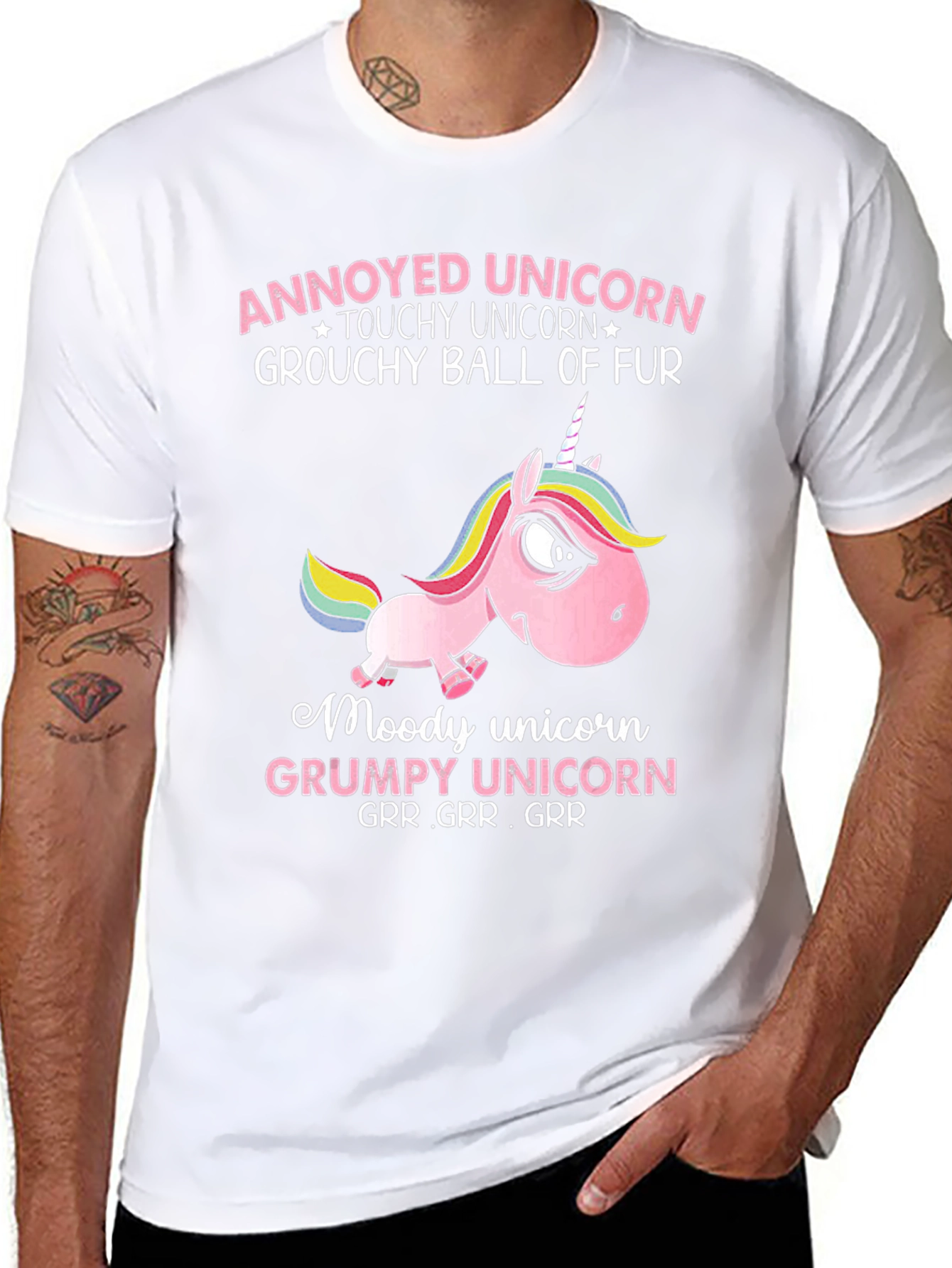 Annoyed Unicorn Grumpy Graphic Tee