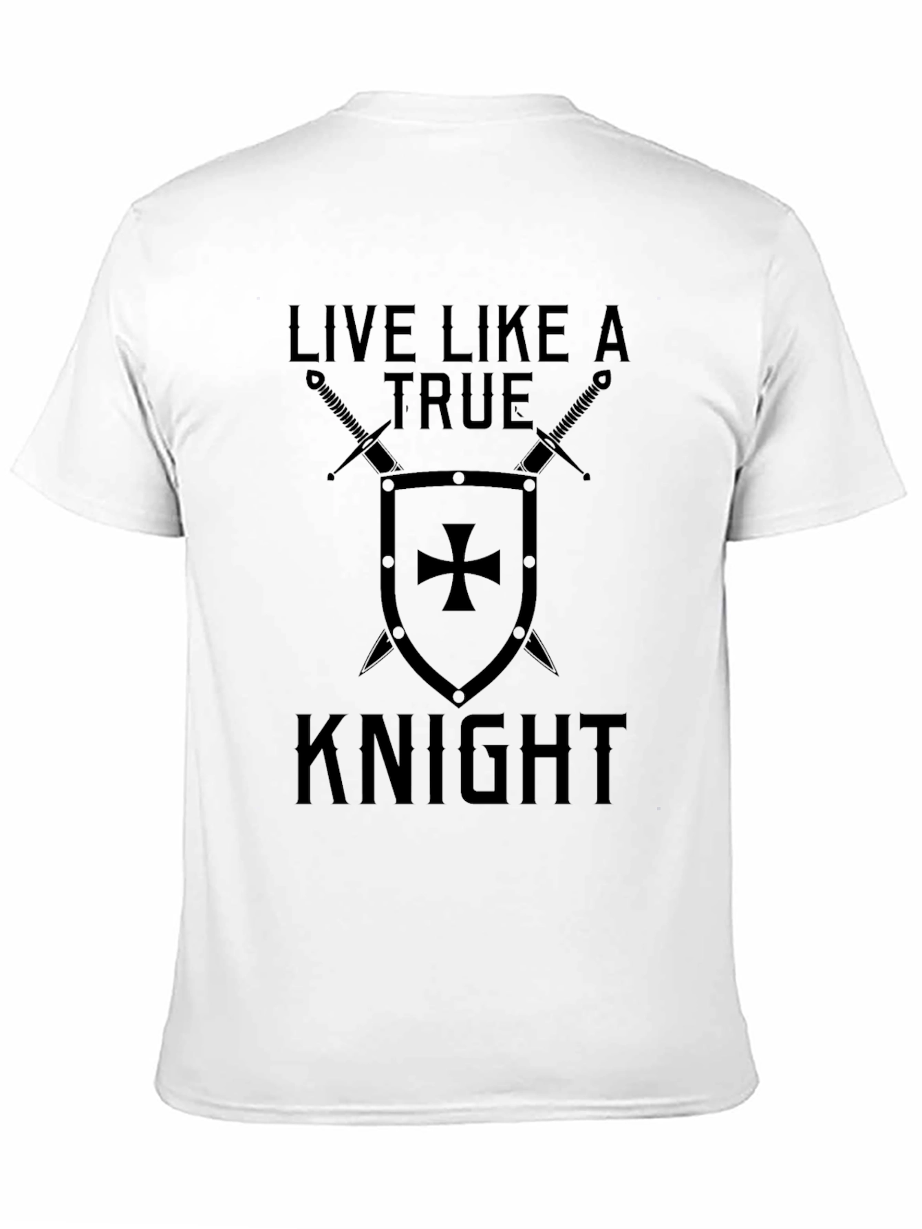Live Like a True Knight Graphic Tee - Black