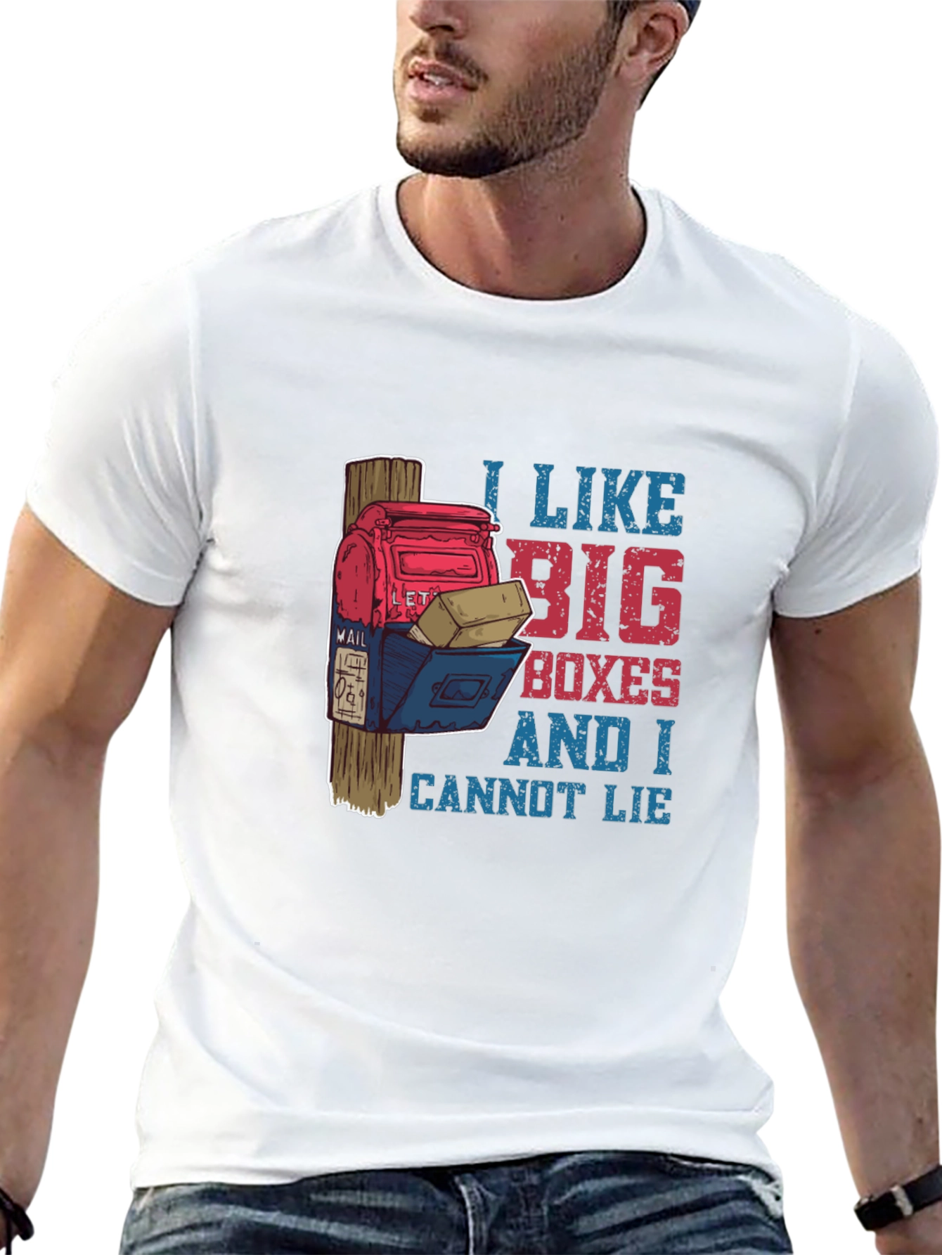 Funny Mailbox T-Shirt: I Like Big Boxes