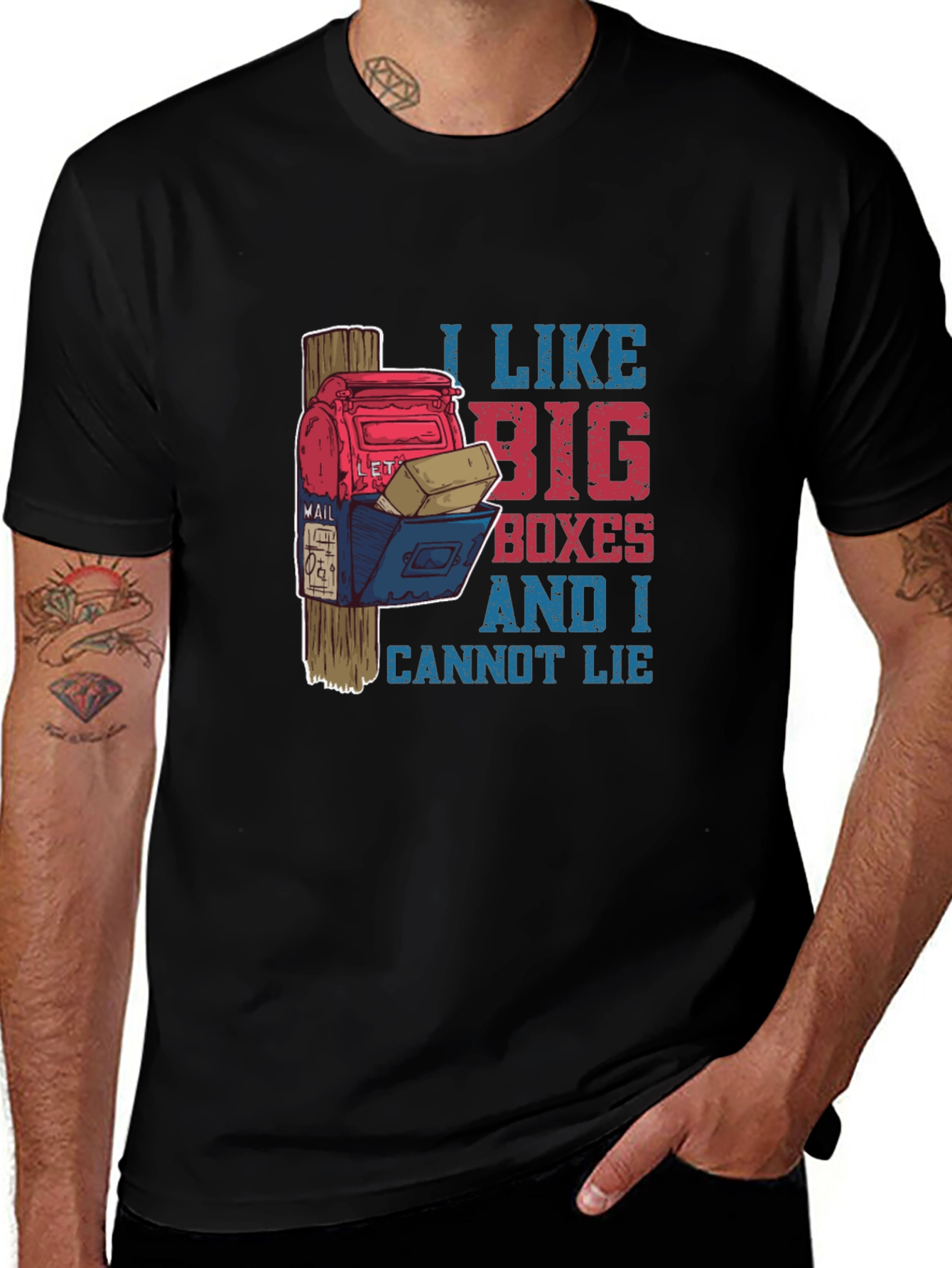 Funny Mailbox T-Shirt: I Like Big Boxes