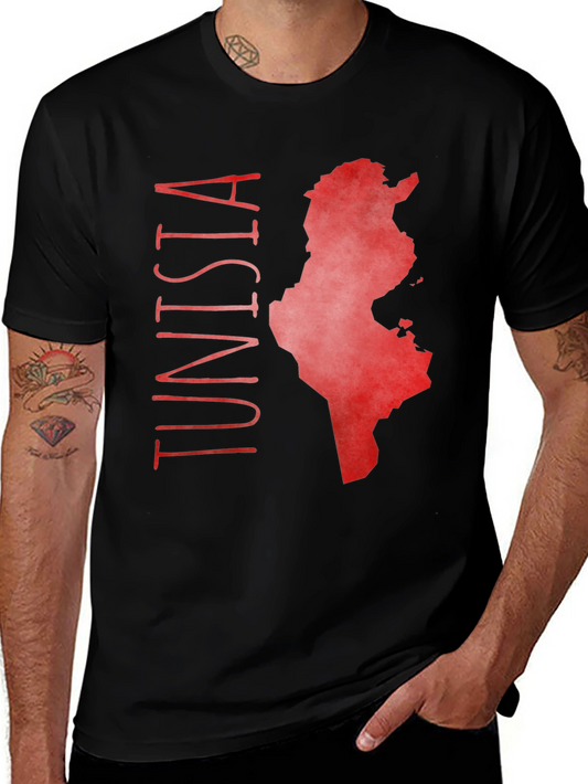 Tunisia Map Graphic T-Shirt