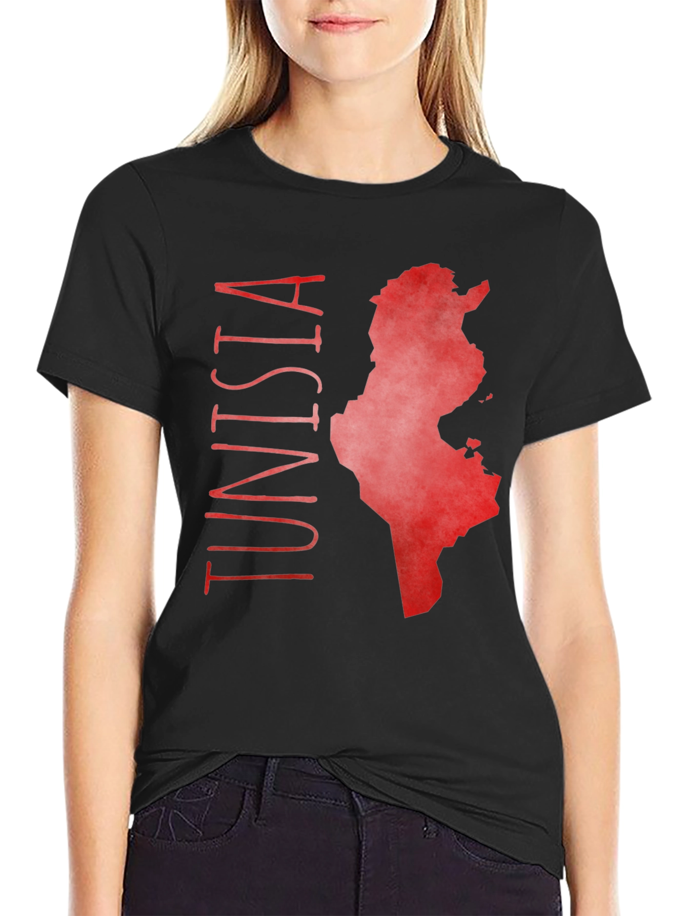 Tunisia Map Graphic T-Shirt