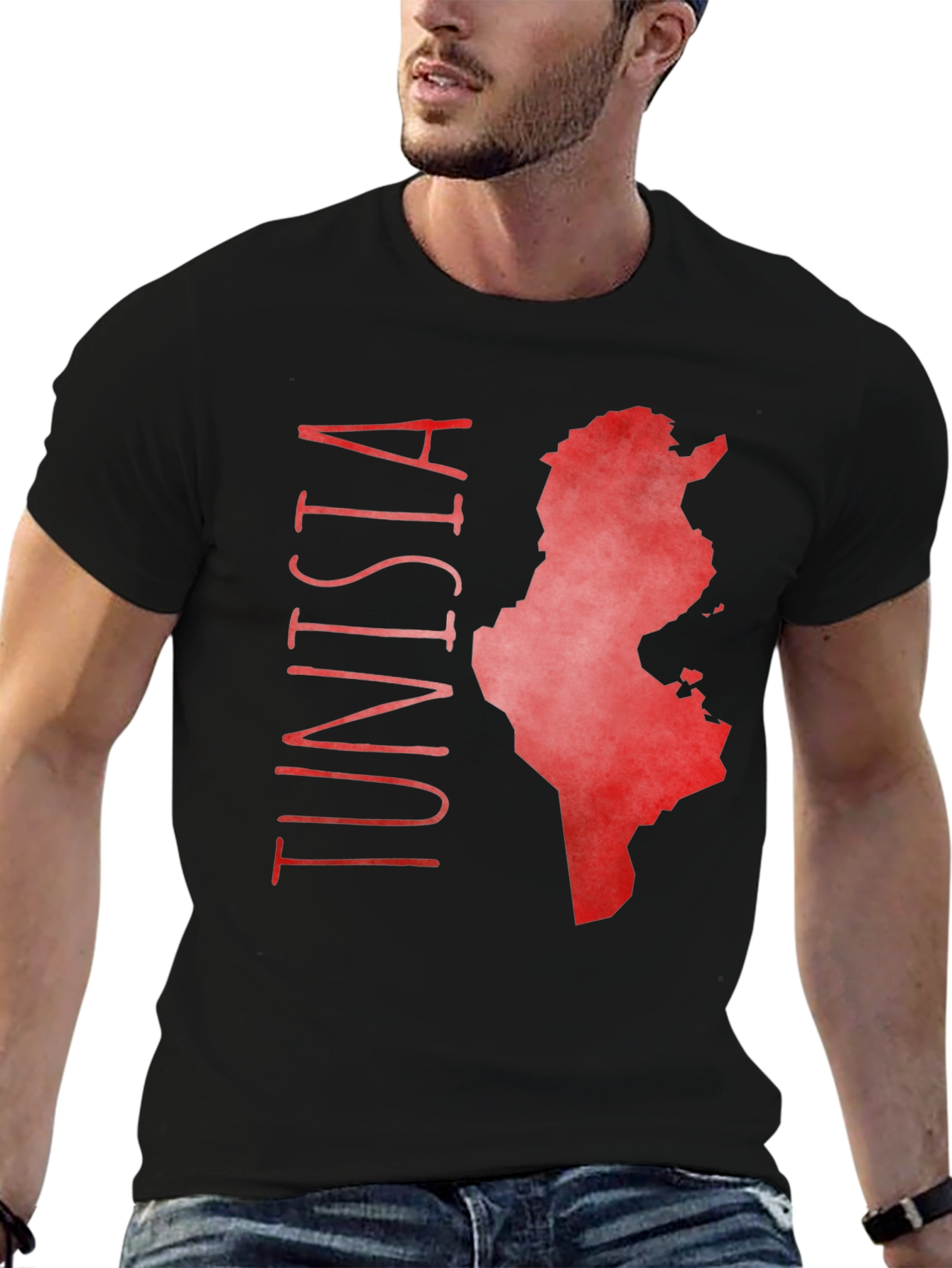 Tunisia Map Graphic T-Shirt