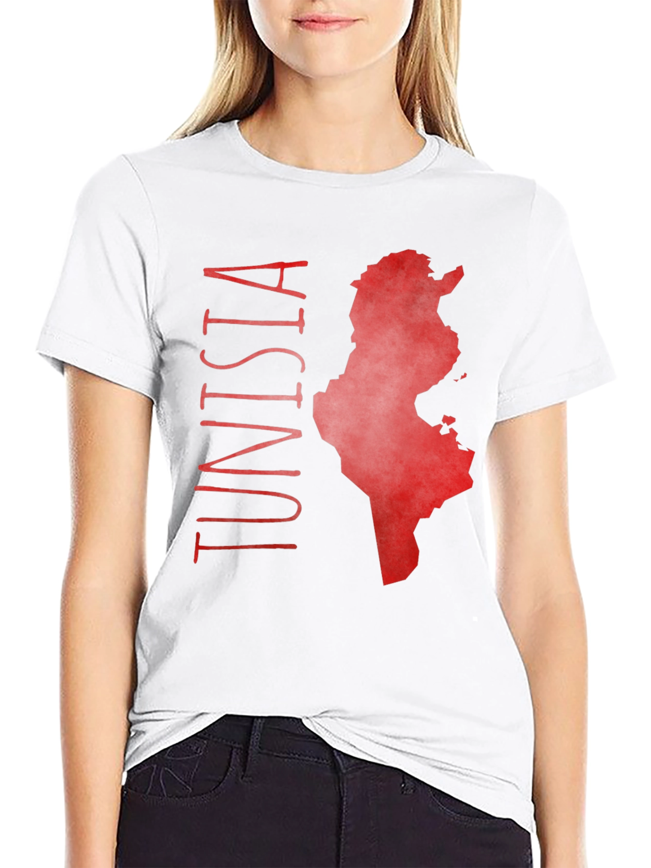Tunisia Map Graphic T-Shirt